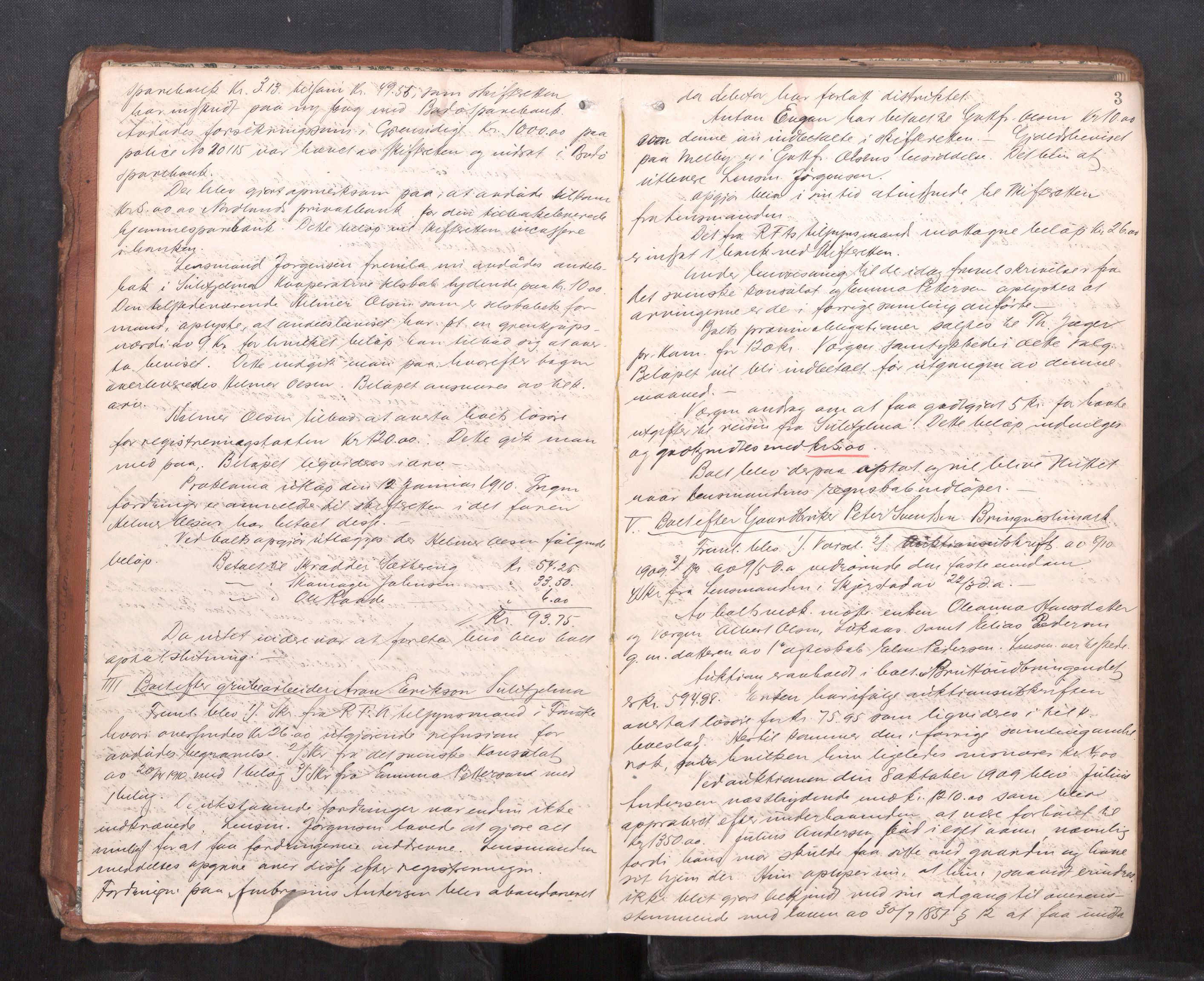 Salten sorenskriveri, AV/SAT-A-4578/1/3/3B/L0012: Skiftebehandlingsprotokoll, 1910-1915, p. 3