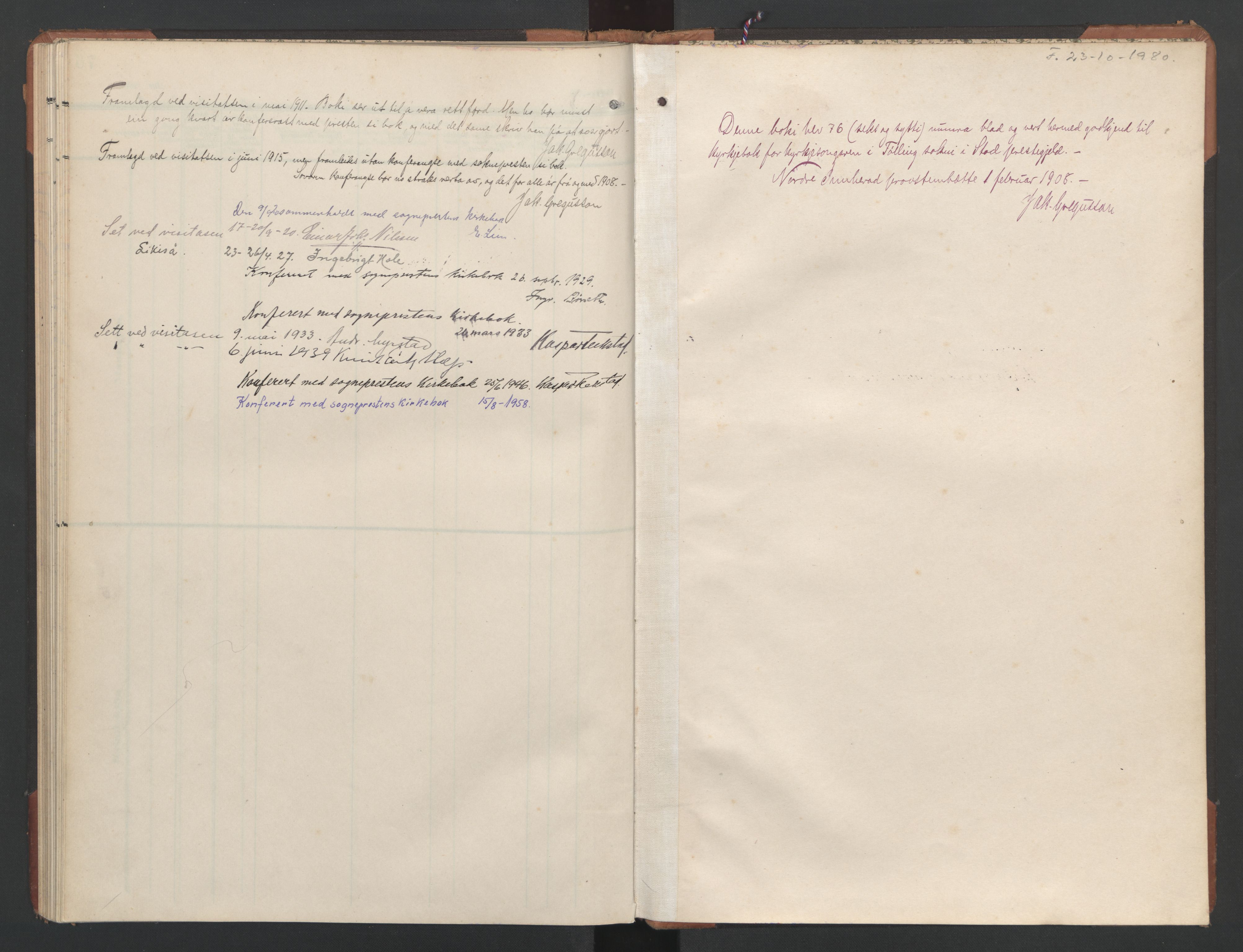 Ministerialprotokoller, klokkerbøker og fødselsregistre - Nord-Trøndelag, SAT/A-1458/748/L0465: Parish register (copy) no. 748C01, 1908-1960