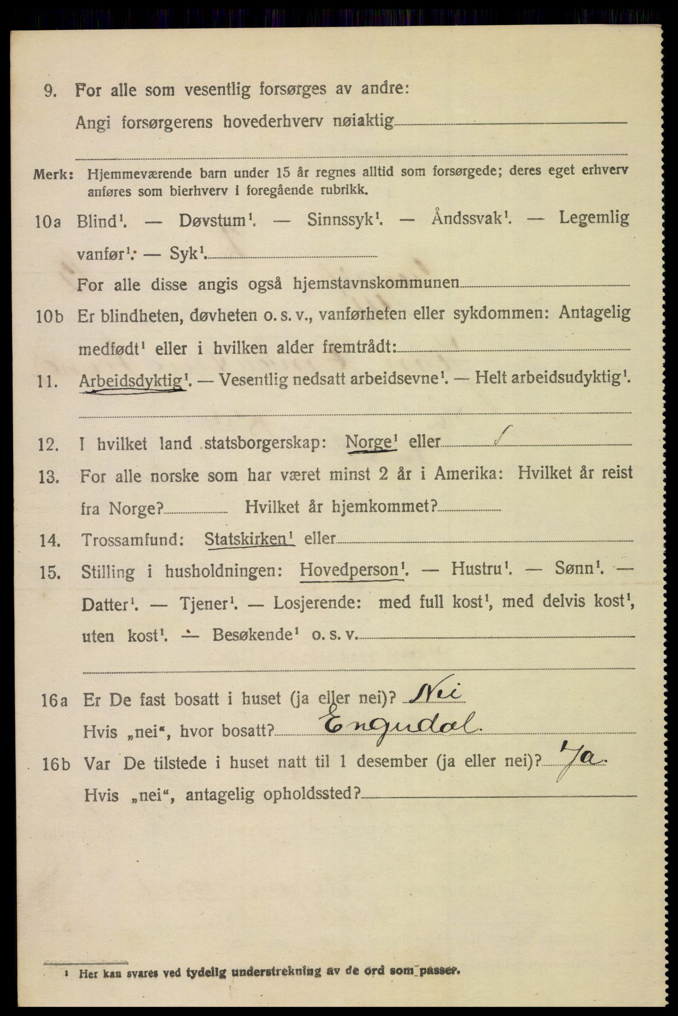 SAH, 1920 census for Trysil, 1920, p. 7630