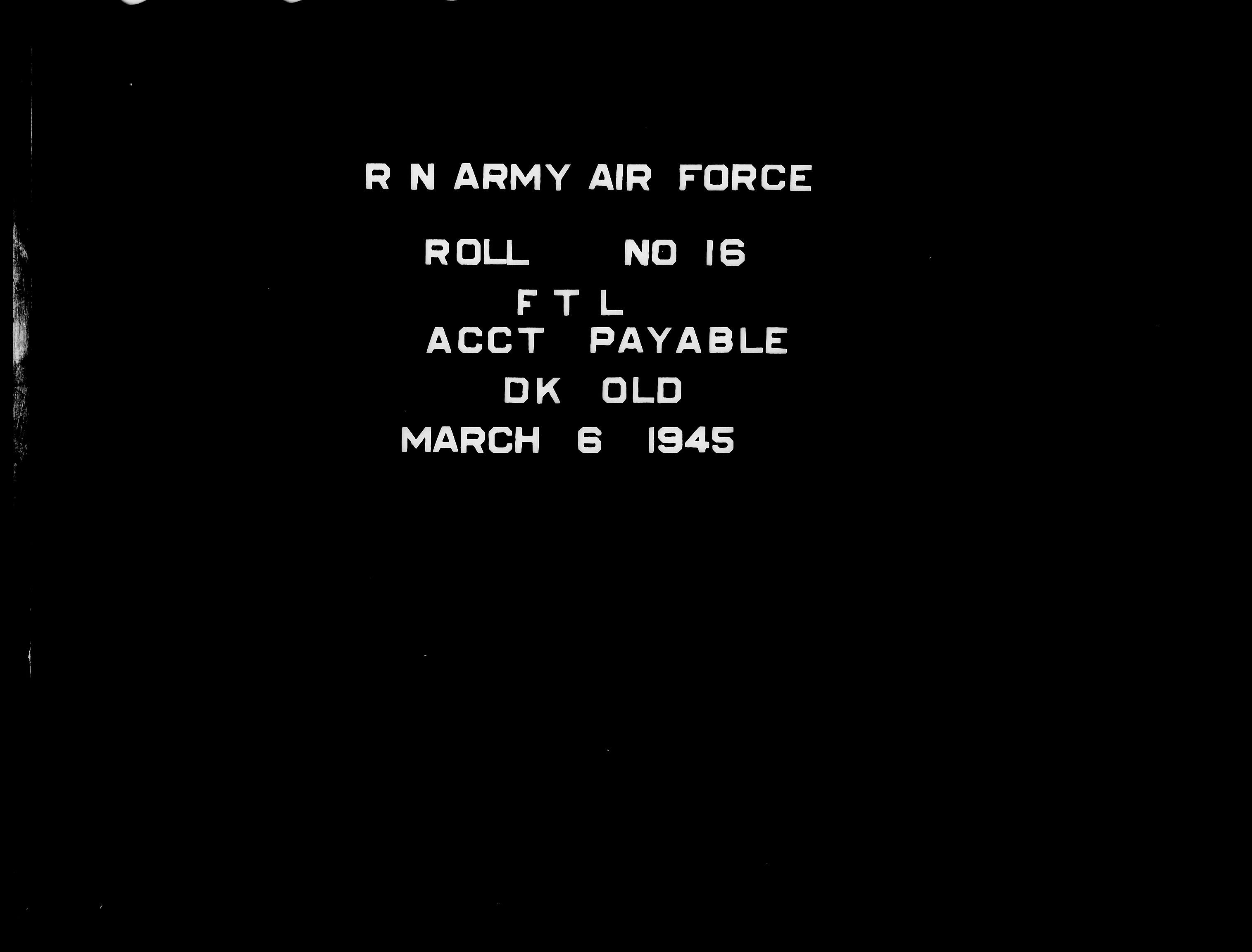 Forsvaret, Flyvåpnenes treningsleir 1940-1945, AV/RA-RAFA-3974/V/L0016: Regnskaper.  Se "Index" for detaljert oversikt over innholdet., 1940-1945