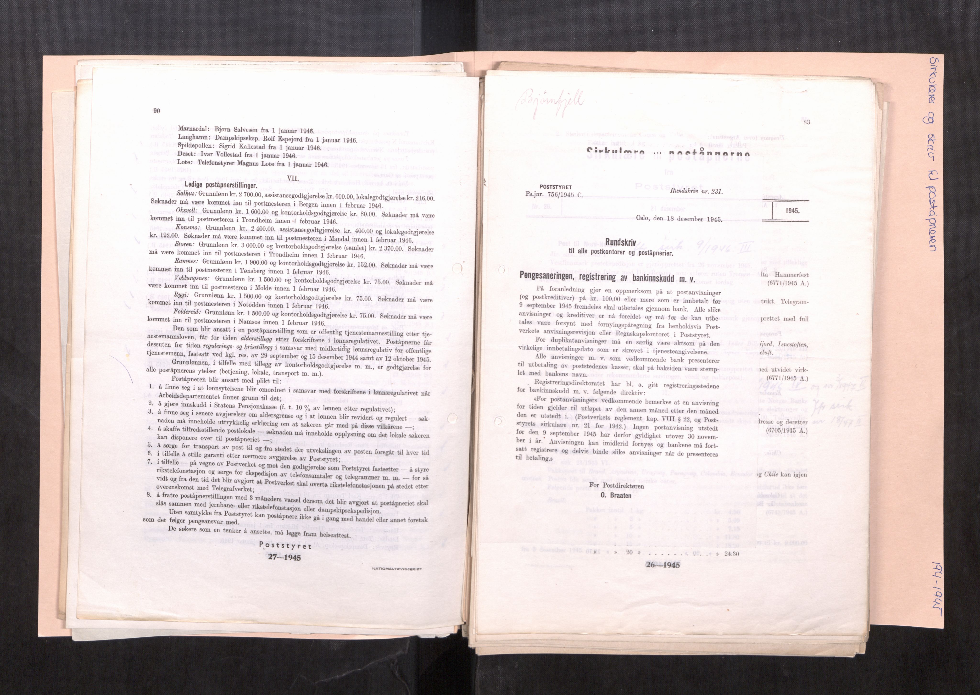 Norges statsbaner (NSB) - Narvik distrikt, AV/SAT-A-6460/0002/X/Xd/L0001: --, 1940-1963, p. 583