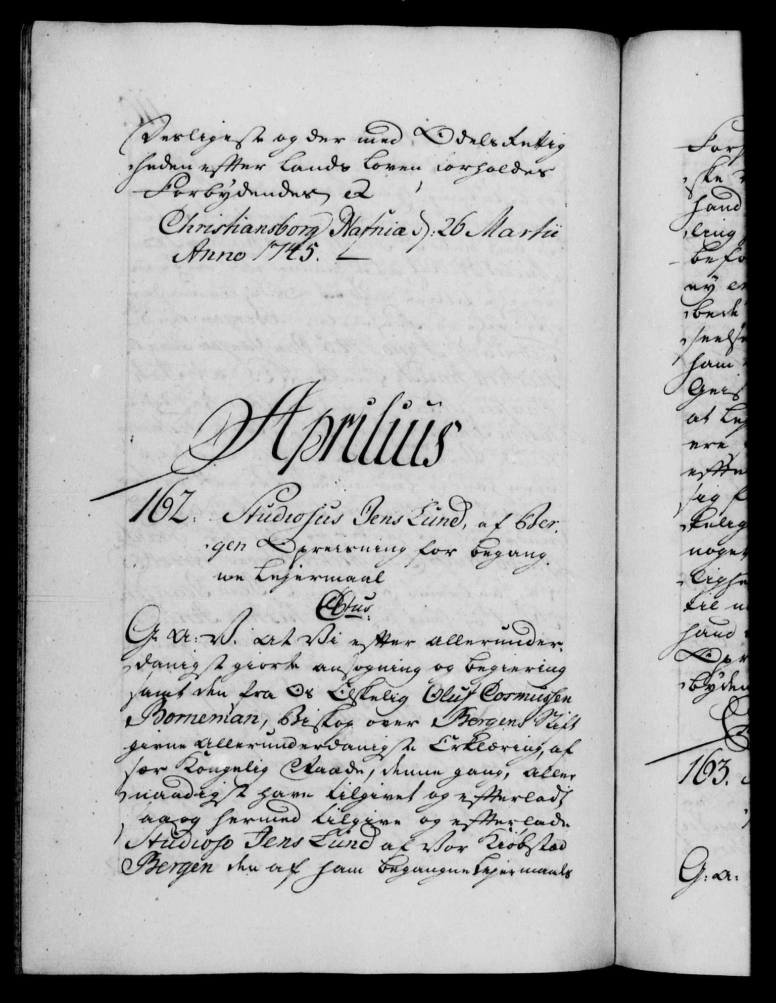 Danske Kanselli 1572-1799, RA/EA-3023/F/Fc/Fca/Fcaa/L0034: Norske registre, 1745-1746, p. 110b
