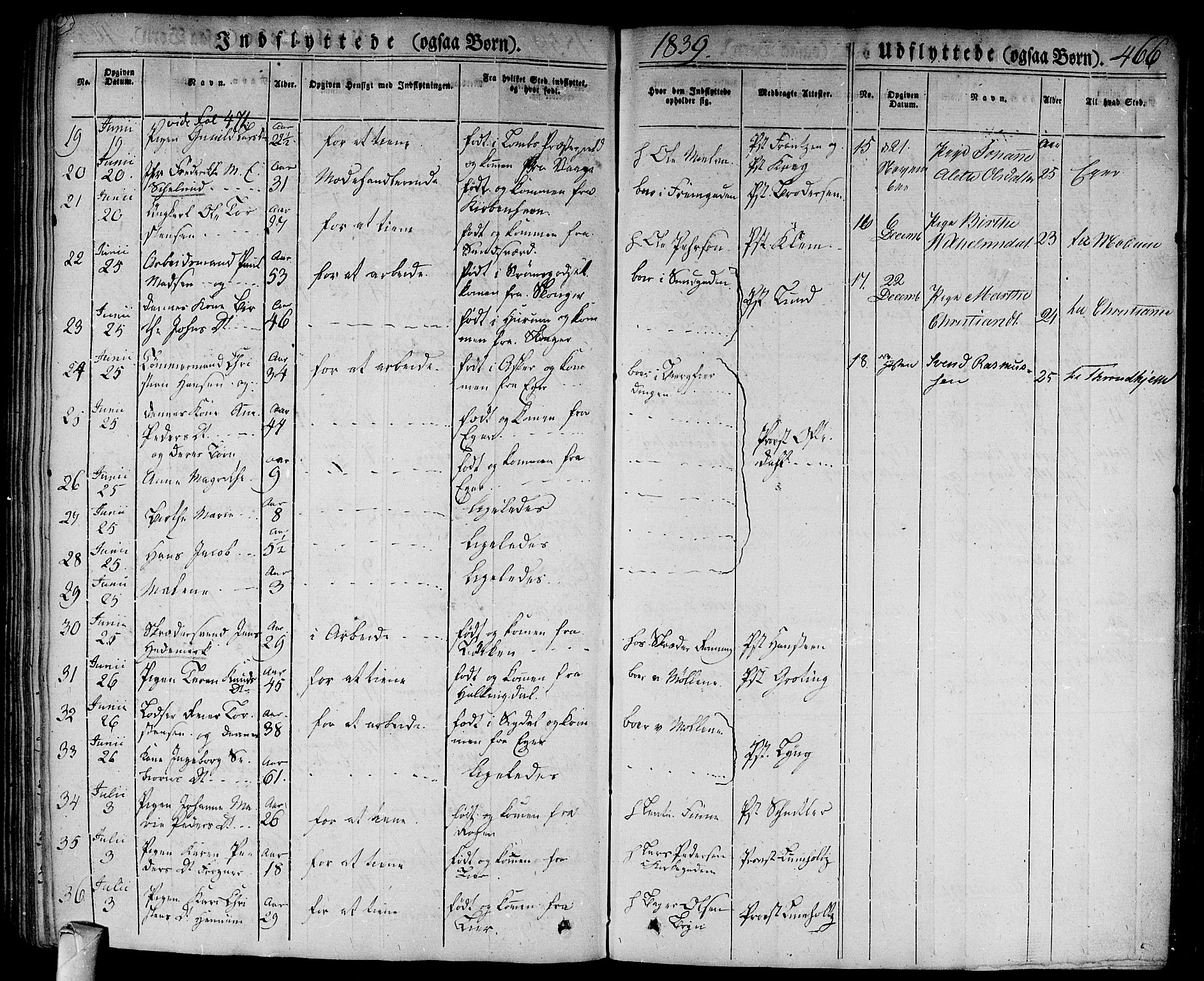 Bragernes kirkebøker, AV/SAKO-A-6/F/Fb/L0001: Parish register (official) no. II 1, 1830-1847, p. 466