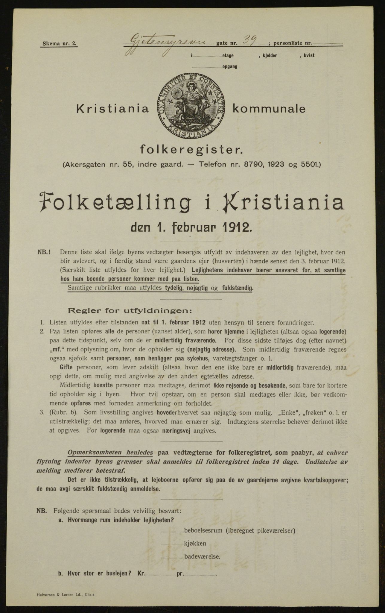 OBA, Municipal Census 1912 for Kristiania, 1912, p. 28728