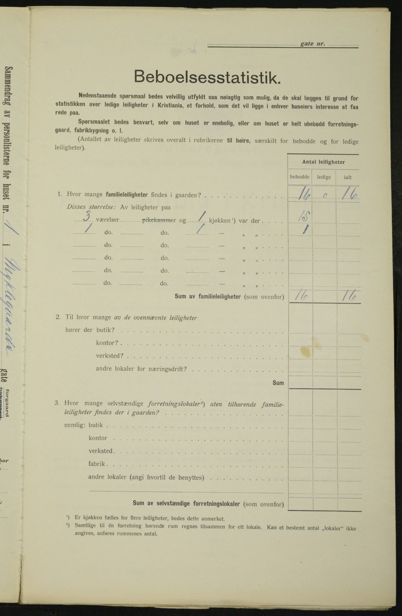 OBA, Municipal Census 1912 for Kristiania, 1912, p. 68705