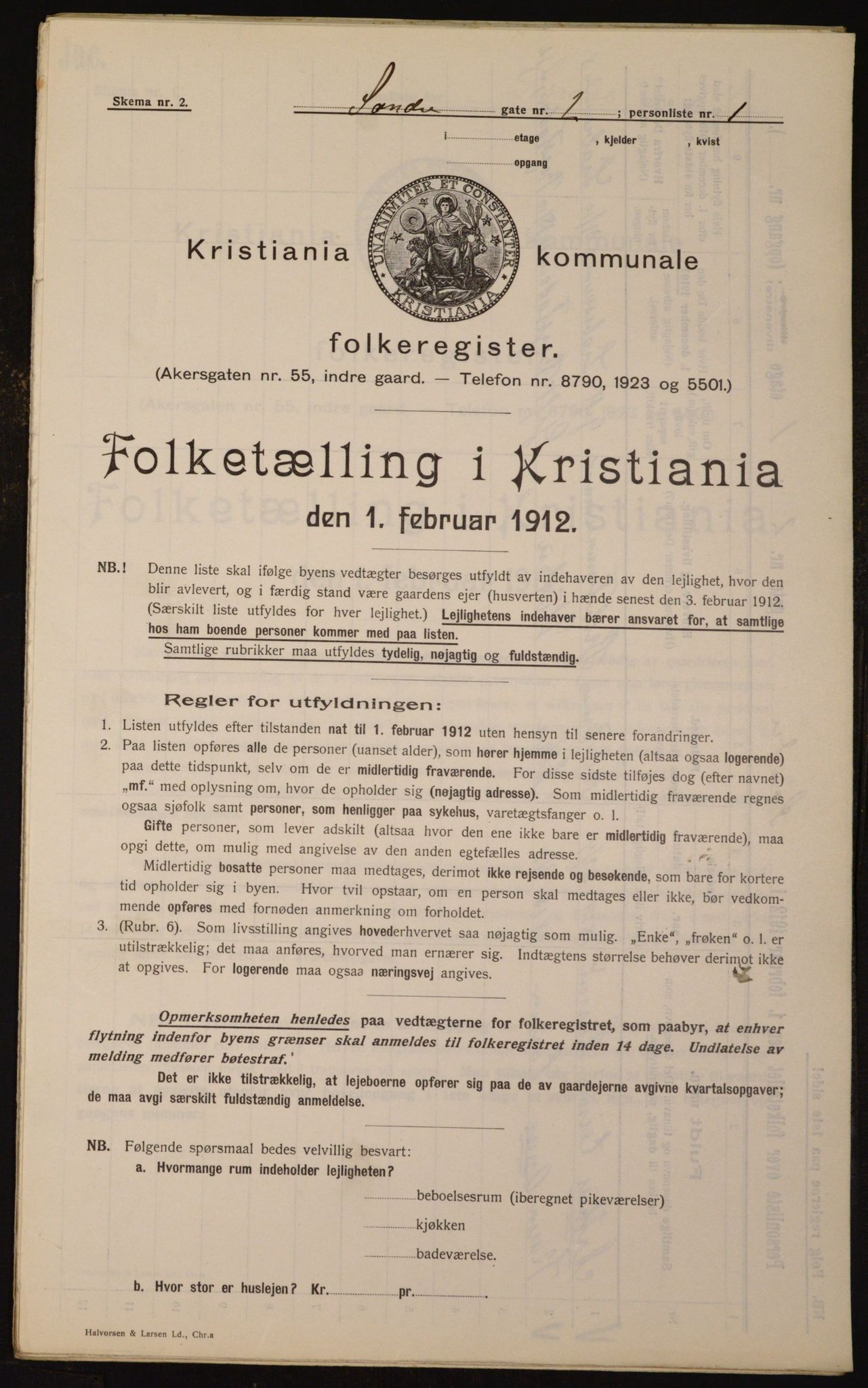 OBA, Municipal Census 1912 for Kristiania, 1912, p. 106365