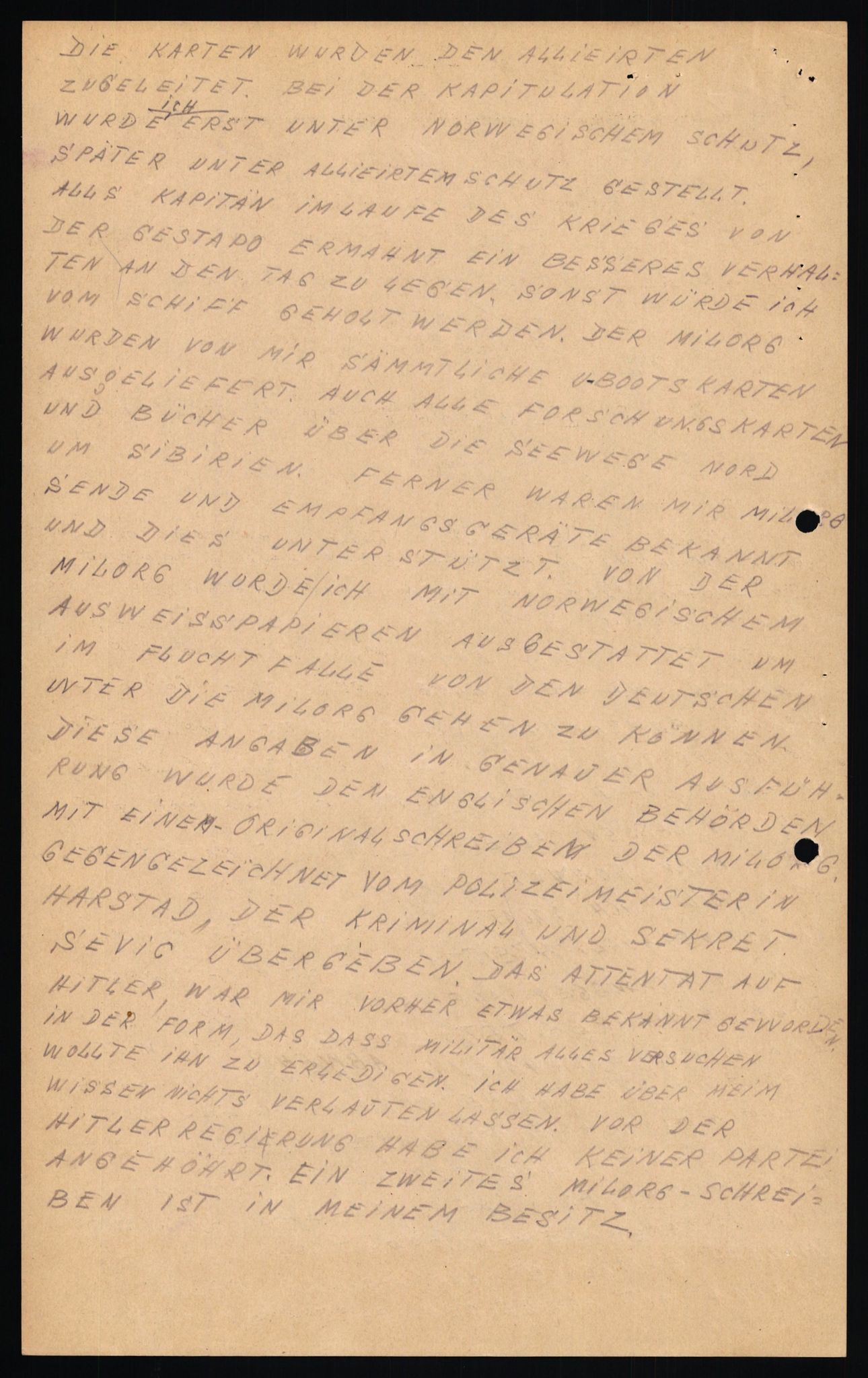 Forsvaret, Forsvarets overkommando II, AV/RA-RAFA-3915/D/Db/L0018: CI Questionaires. Tyske okkupasjonsstyrker i Norge. Tyskere., 1945-1946, p. 463