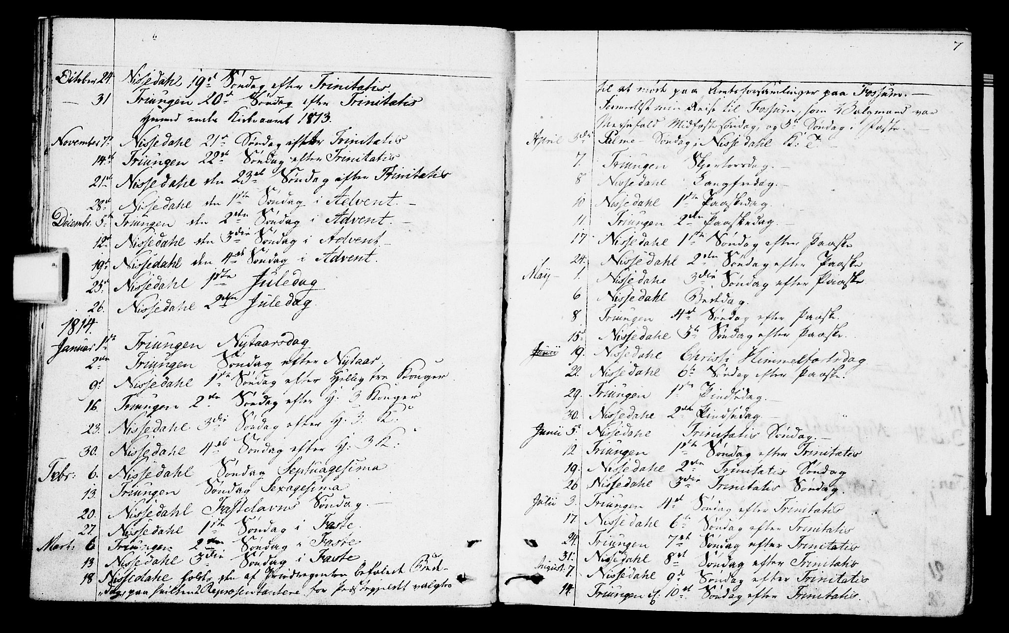 Nissedal kirkebøker, AV/SAKO-A-288/F/Fa/L0001: Parish register (official) no. I 1, 1811-1814, p. 7