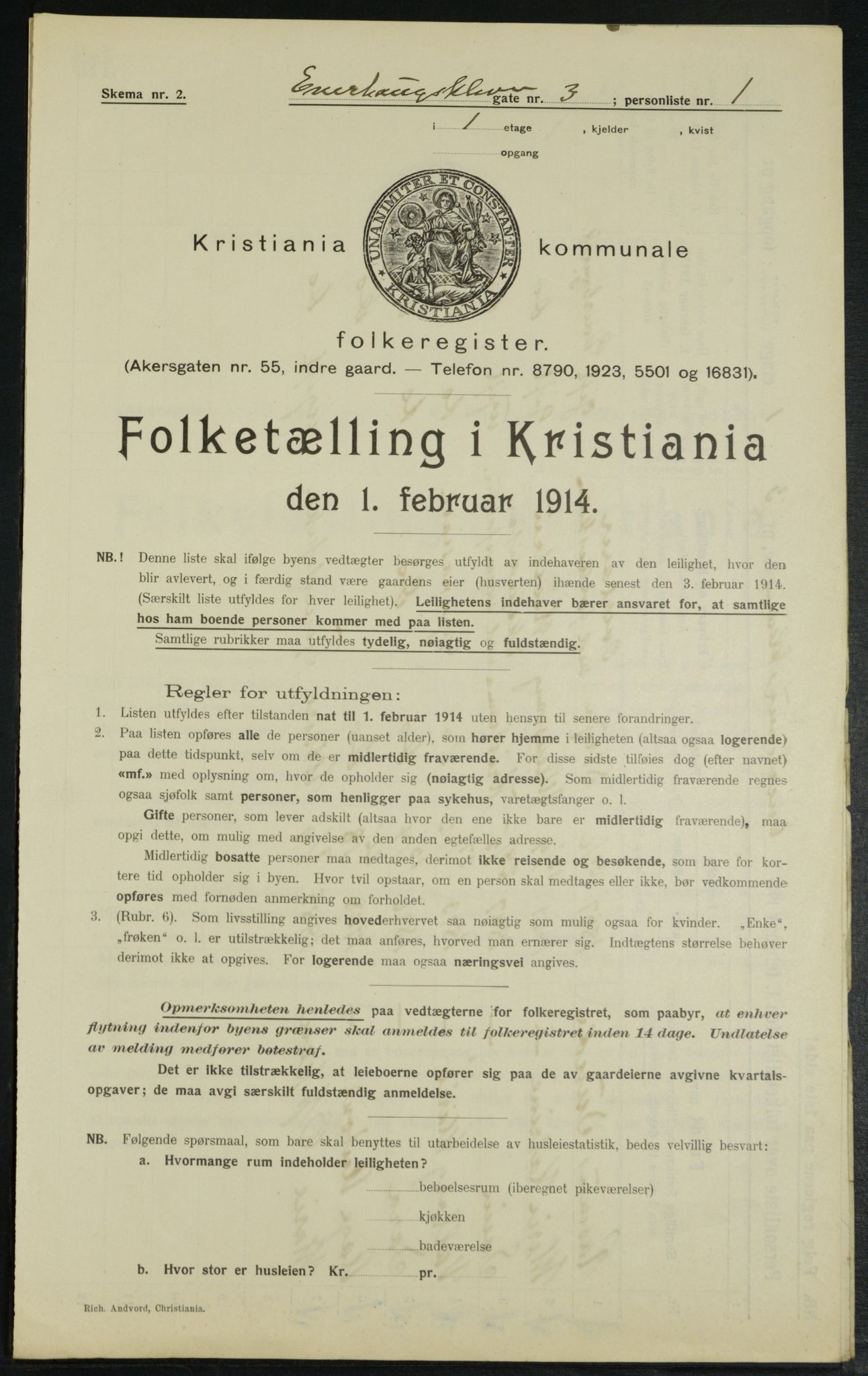 OBA, Municipal Census 1914 for Kristiania, 1914, p. 21866