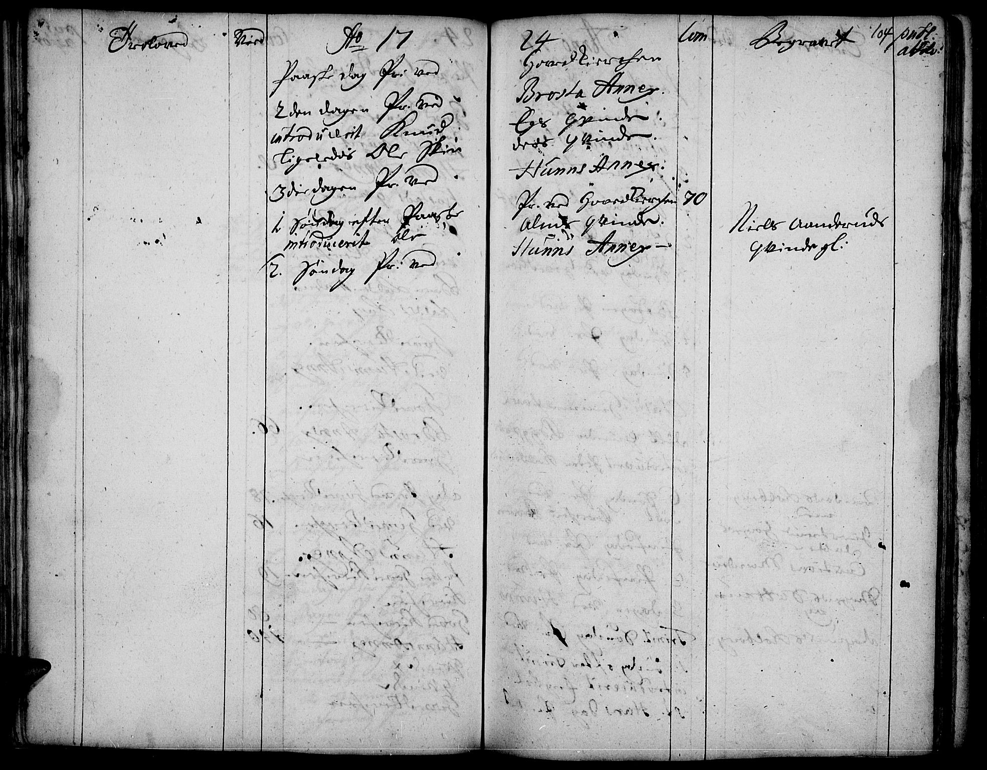 Vardal prestekontor, AV/SAH-PREST-100/H/Ha/Haa/L0001: Parish register (official) no. 1, 1706-1748, p. 104