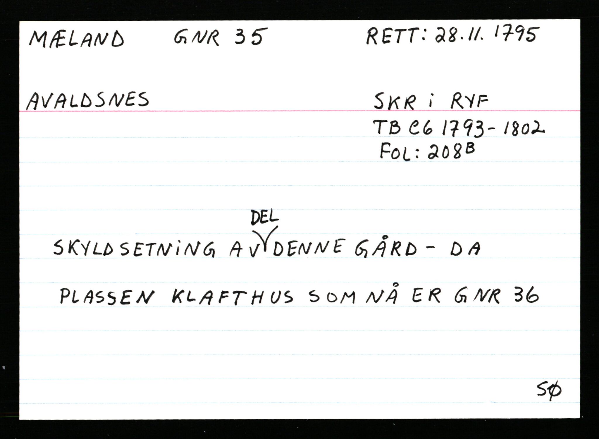 Statsarkivet i Stavanger, AV/SAST-A-101971/03/Y/Ym/L0040: Åstedskort sortert etter gårdsnavn: Mykje - Navrestad, 1600-1950, p. 167