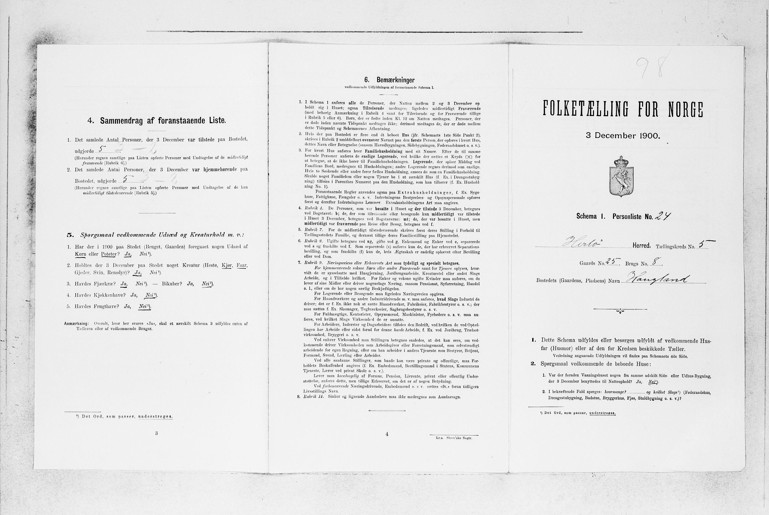 SAB, 1900 census for Herdla, 1900, p. 550