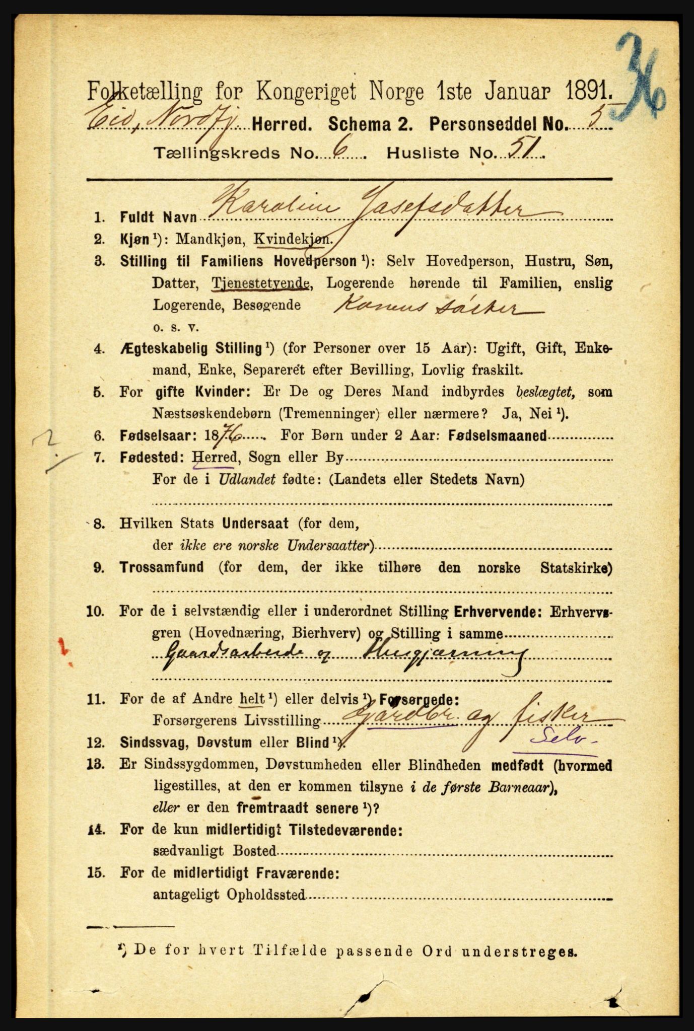 RA, 1891 census for 1443 Eid, 1891, p. 1748