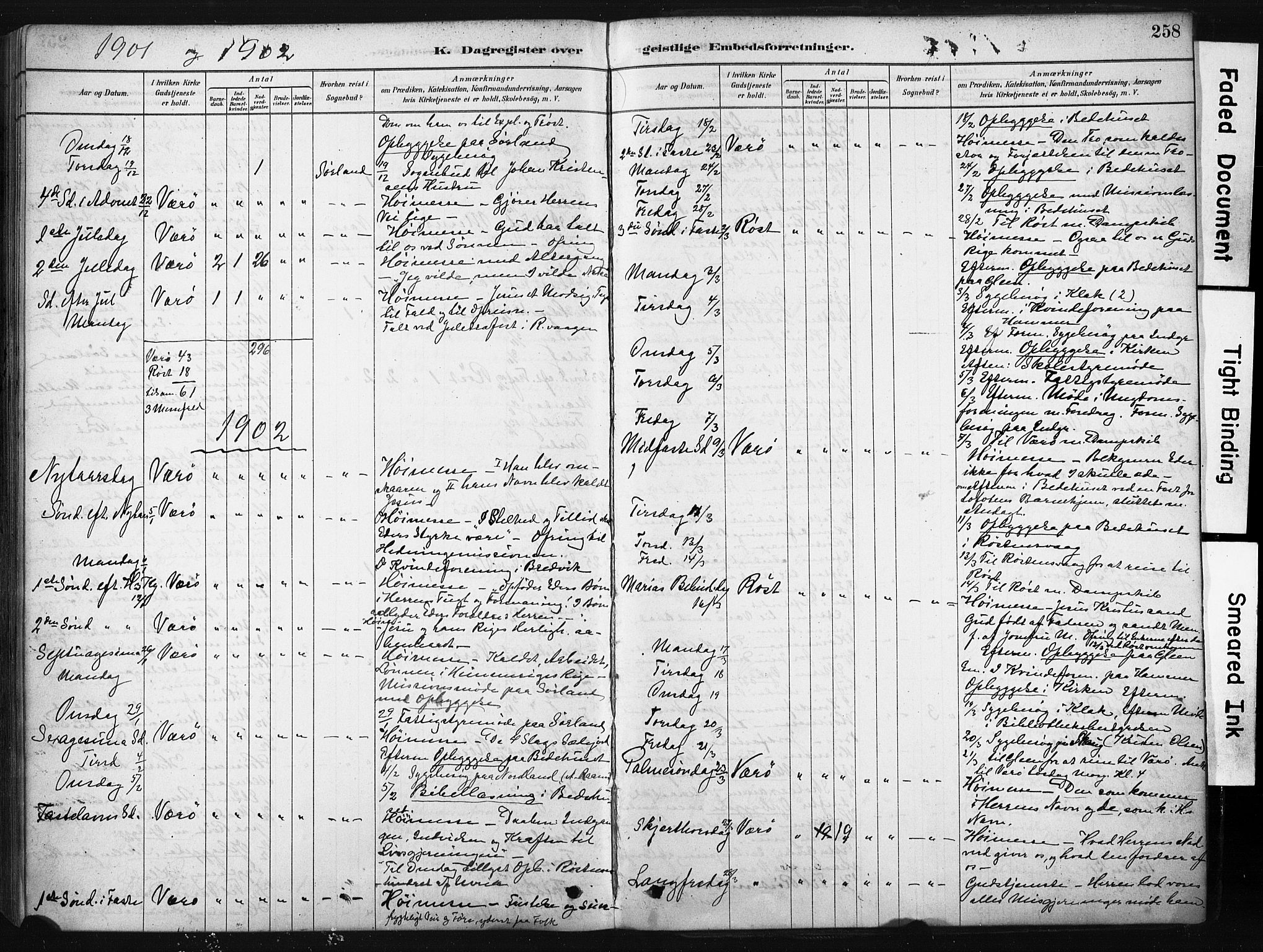 Ministerialprotokoller, klokkerbøker og fødselsregistre - Nordland, AV/SAT-A-1459/808/L0128: Parish register (official) no. 808A01, 1880-1902, p. 258