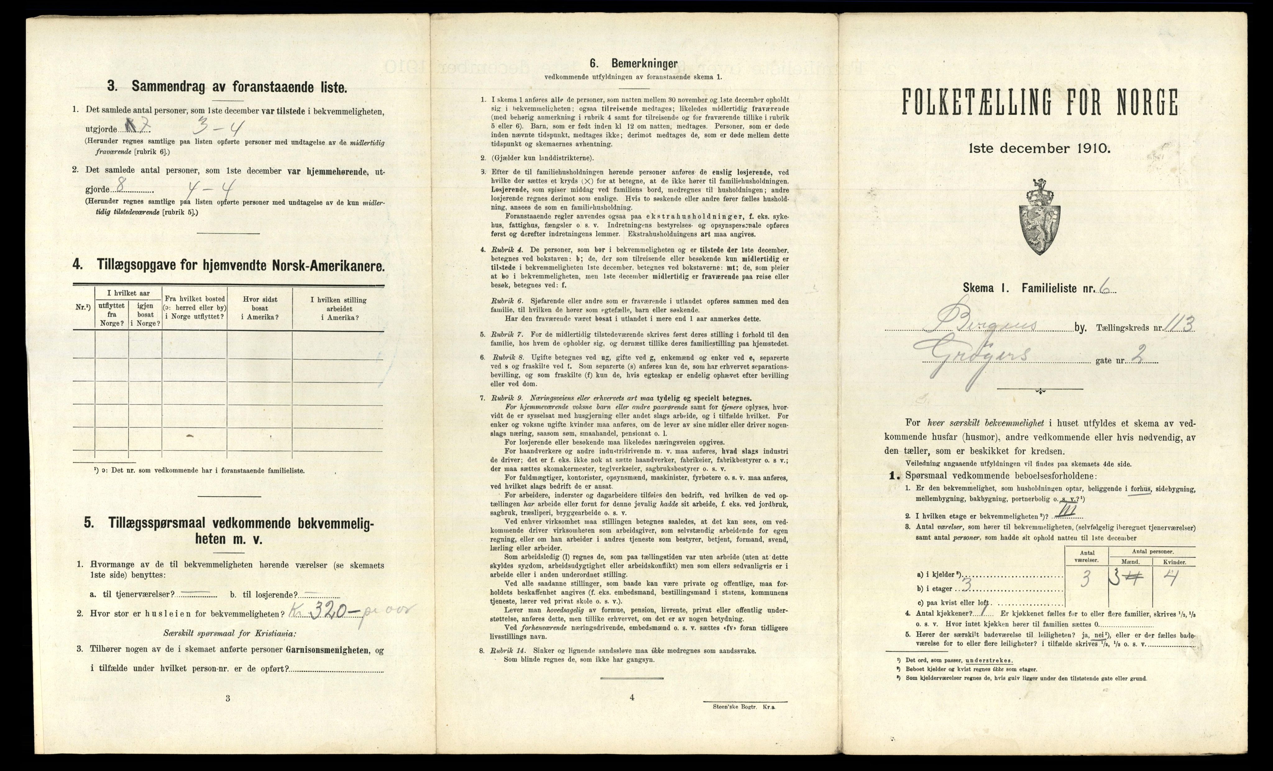 RA, 1910 census for Bergen, 1910, p. 39627