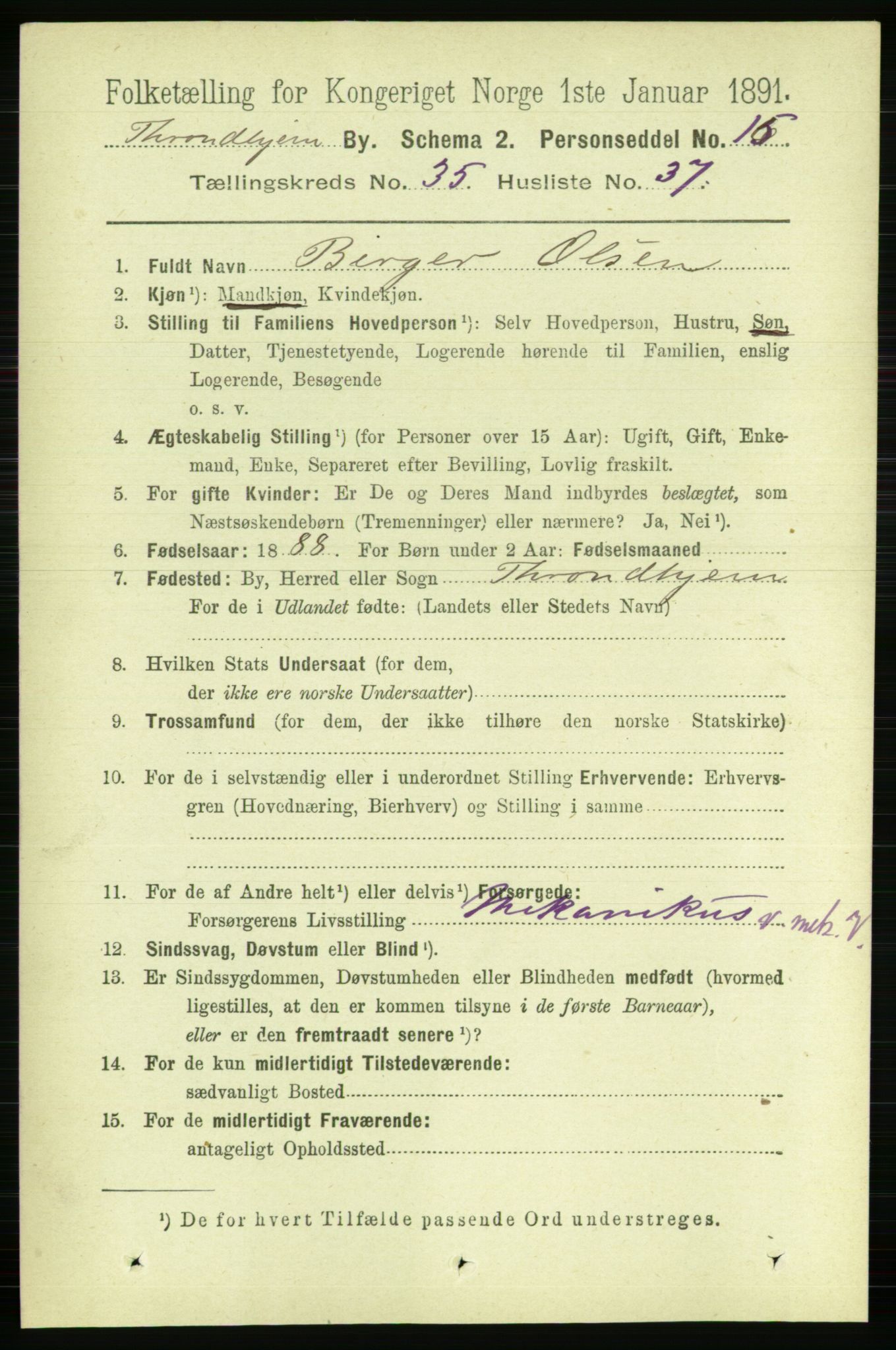 RA, 1891 census for 1601 Trondheim, 1891, p. 26838