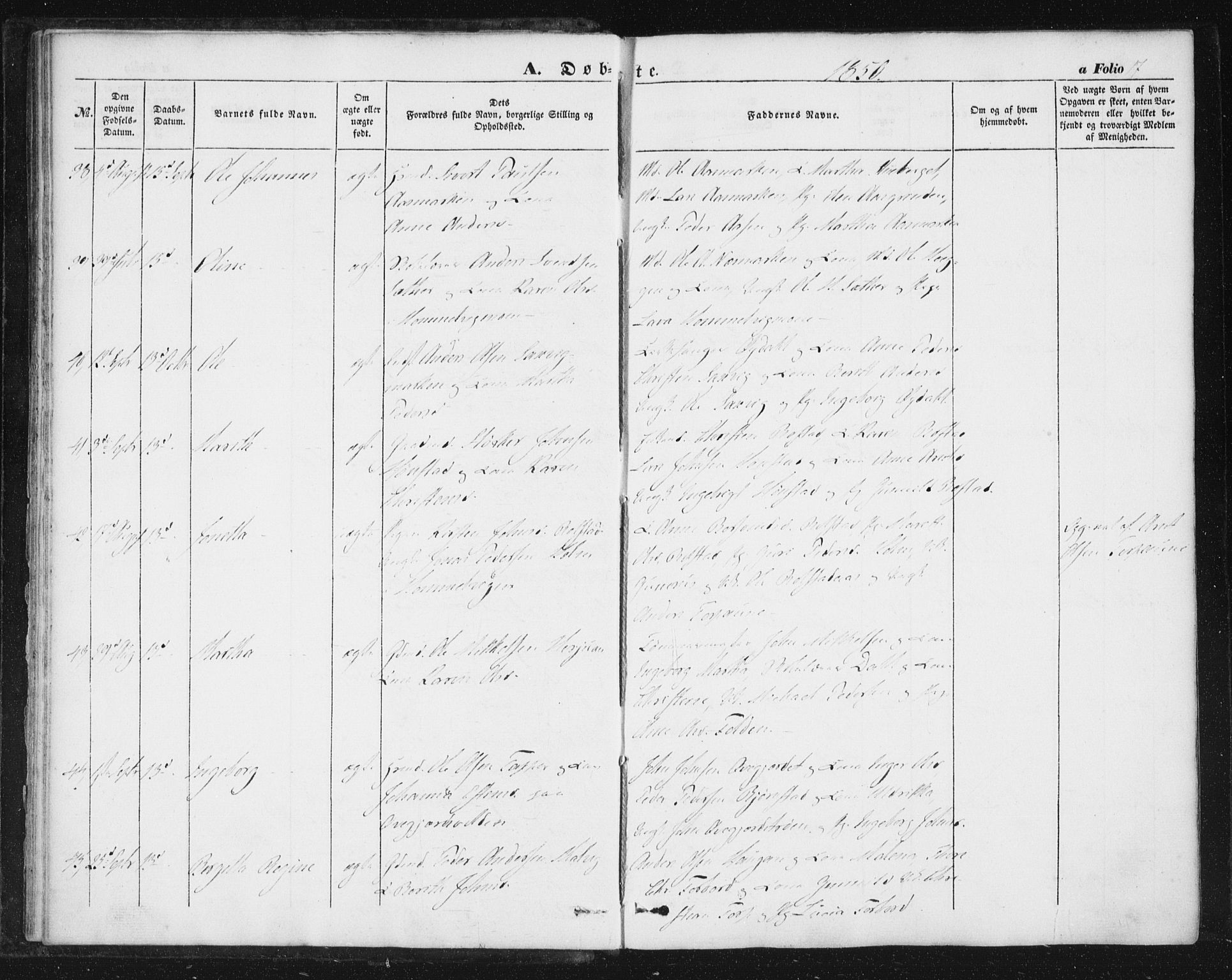 Ministerialprotokoller, klokkerbøker og fødselsregistre - Sør-Trøndelag, SAT/A-1456/616/L0407: Parish register (official) no. 616A04, 1848-1856, p. 17