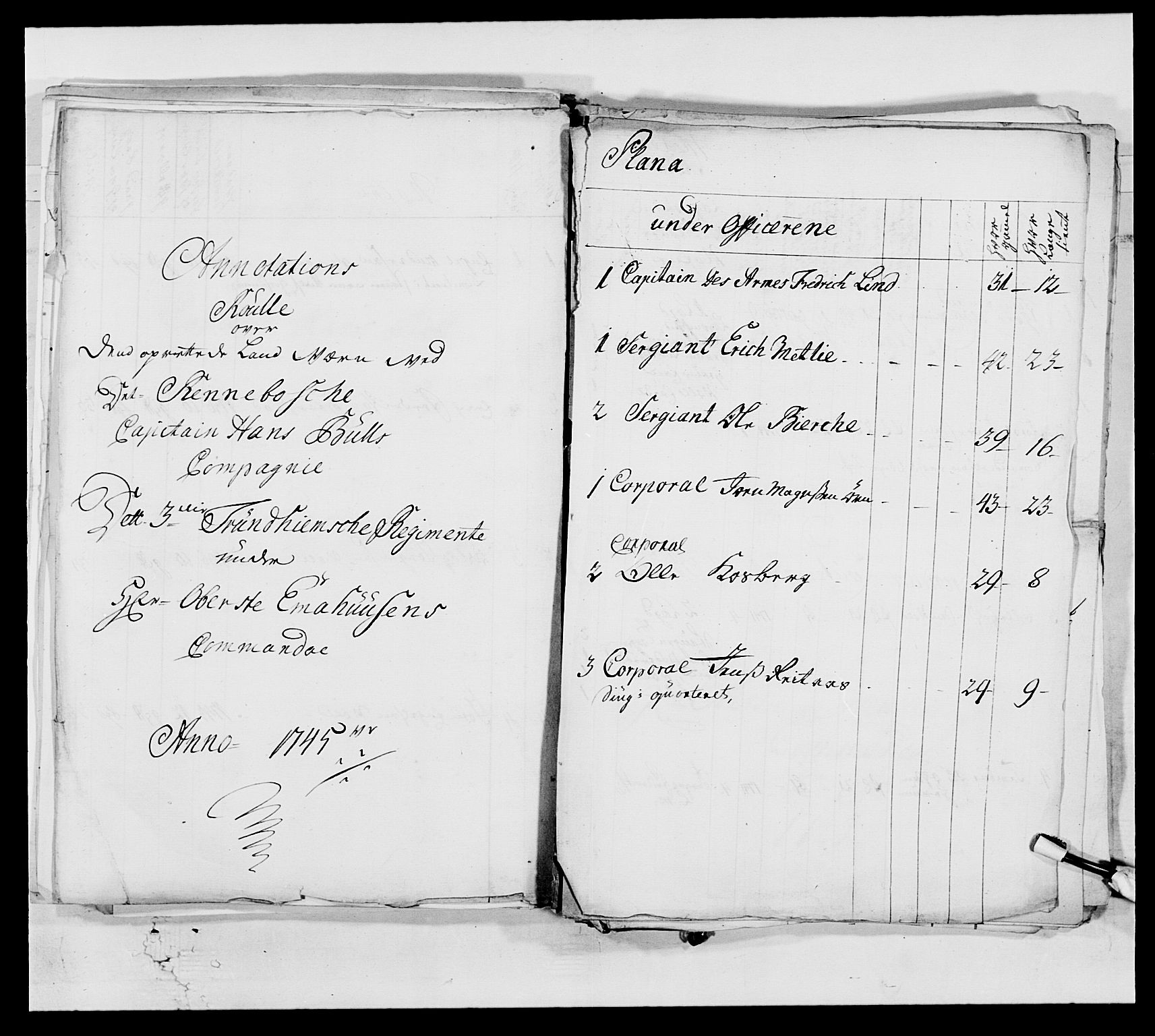 Kommanderende general (KG I) med Det norske krigsdirektorium, AV/RA-EA-5419/E/Ea/L0514: 3. Trondheimske regiment, 1737-1749, p. 29