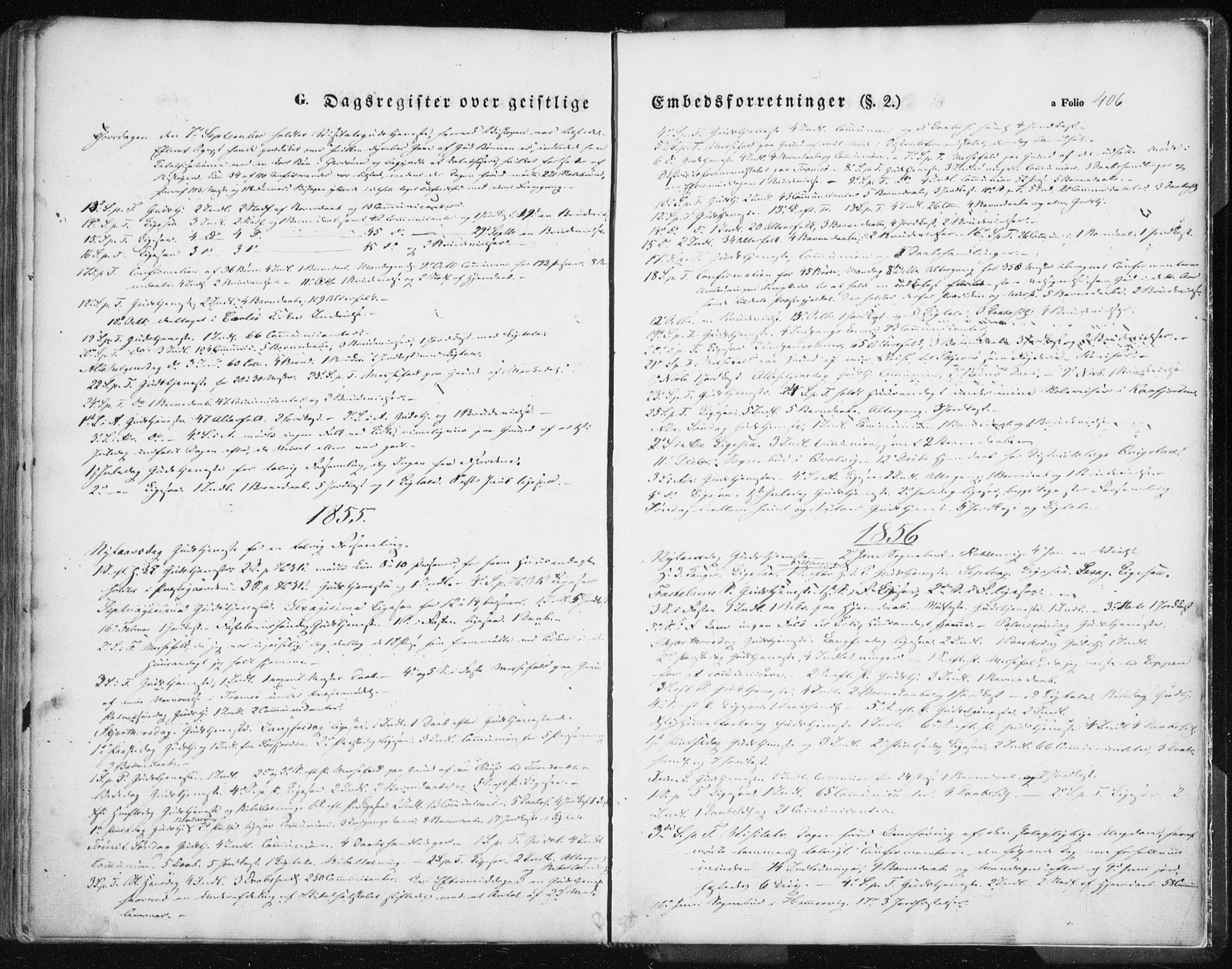 Lyngen sokneprestembete, SATØ/S-1289/H/He/Hea/L0004kirke: Parish register (official) no. 4, 1839-1858, p. 406