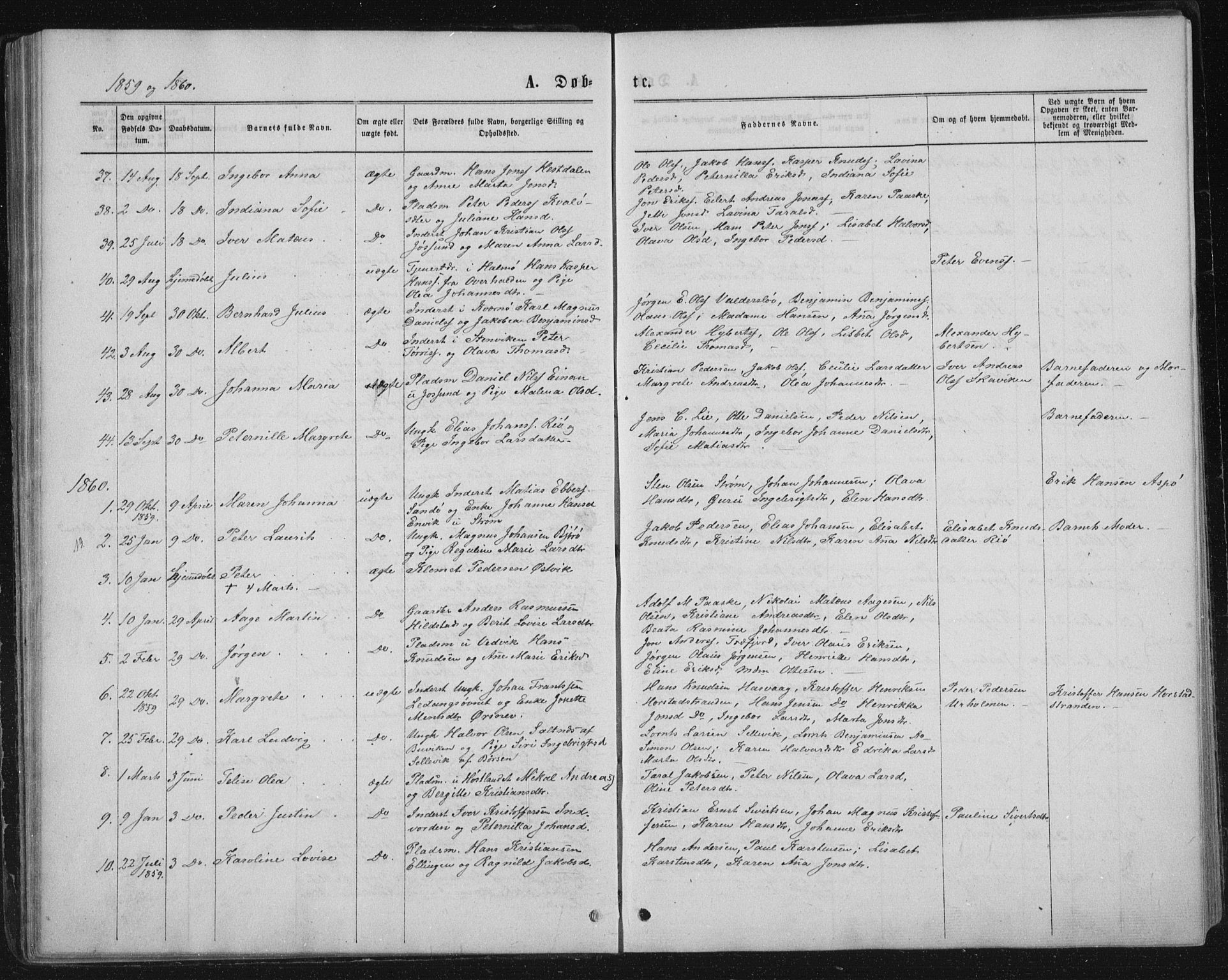 Ministerialprotokoller, klokkerbøker og fødselsregistre - Nord-Trøndelag, SAT/A-1458/771/L0595: Parish register (official) no. 771A02, 1840-1869