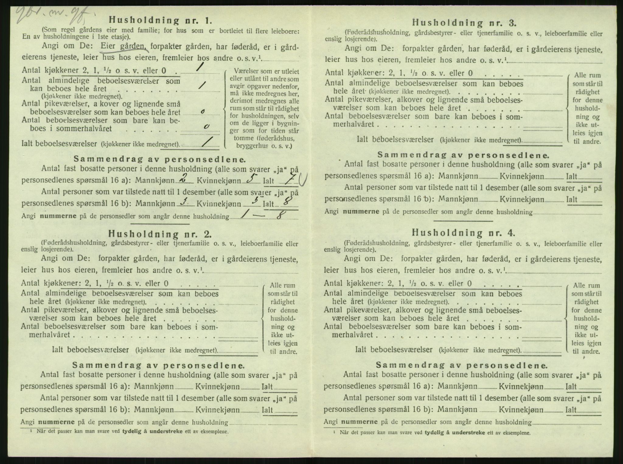 SAT, 1920 census for Hattfjelldal, 1920, p. 209