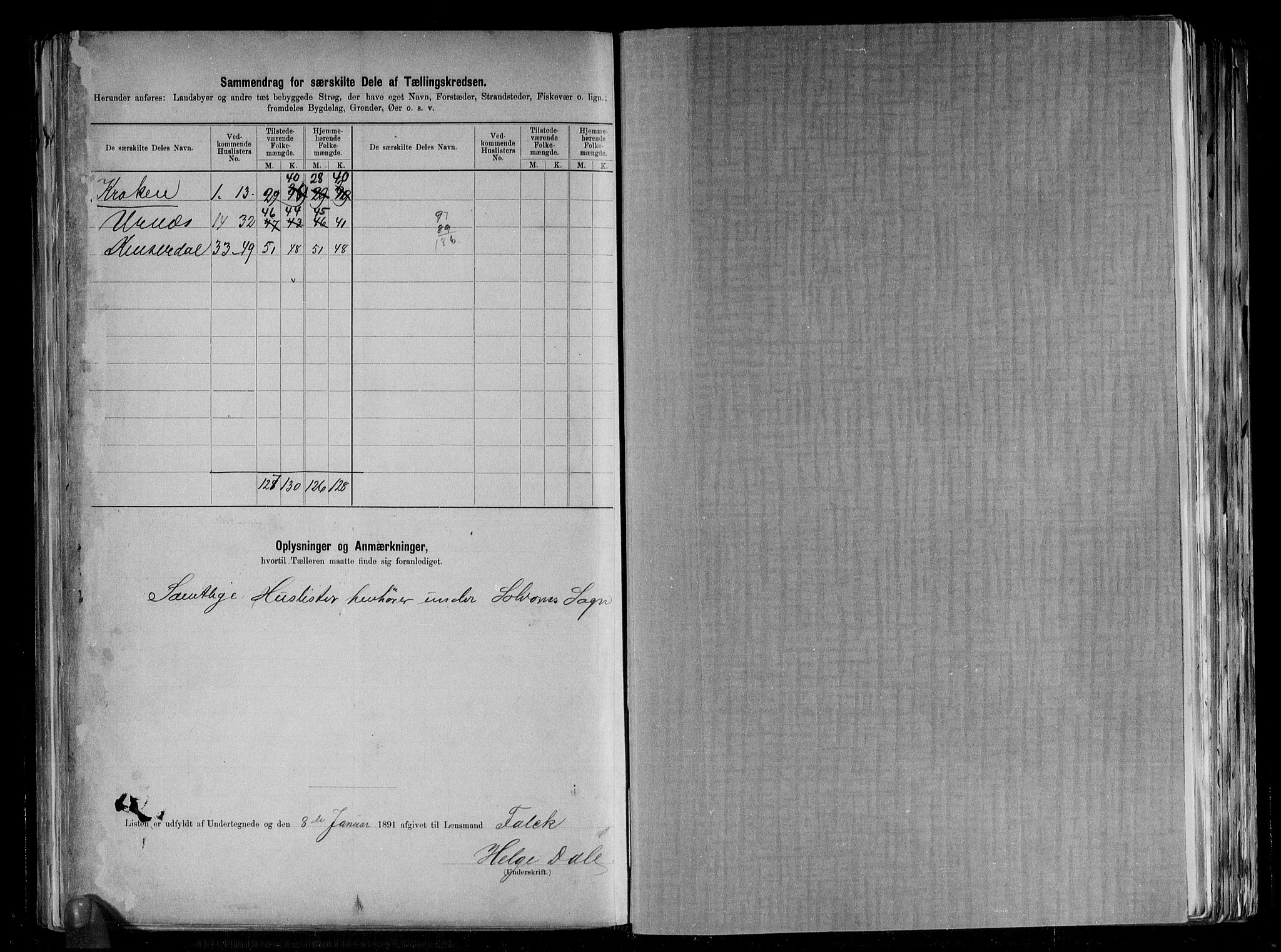 RA, 1891 census for 1425 Hafslo, 1891, p. 28