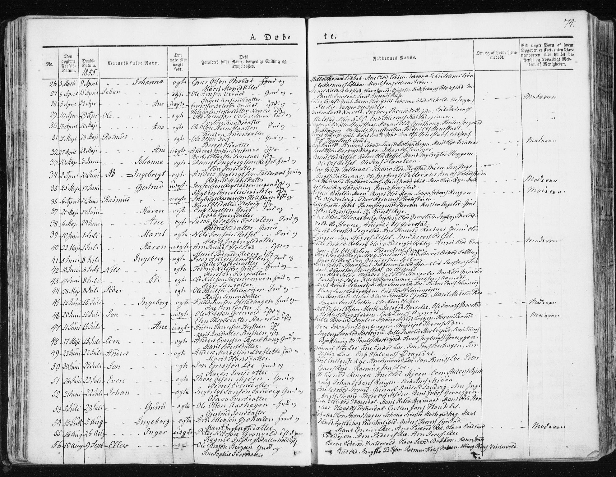 Ministerialprotokoller, klokkerbøker og fødselsregistre - Sør-Trøndelag, SAT/A-1456/672/L0855: Parish register (official) no. 672A07, 1829-1860, p. 74