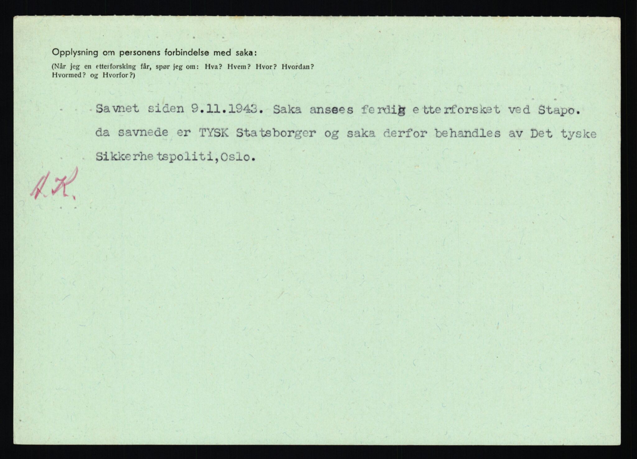Statspolitiet - Hovedkontoret / Osloavdelingen, AV/RA-S-1329/C/Ca/L0012: Oanæs - Quistgaard	, 1943-1945, p. 4530