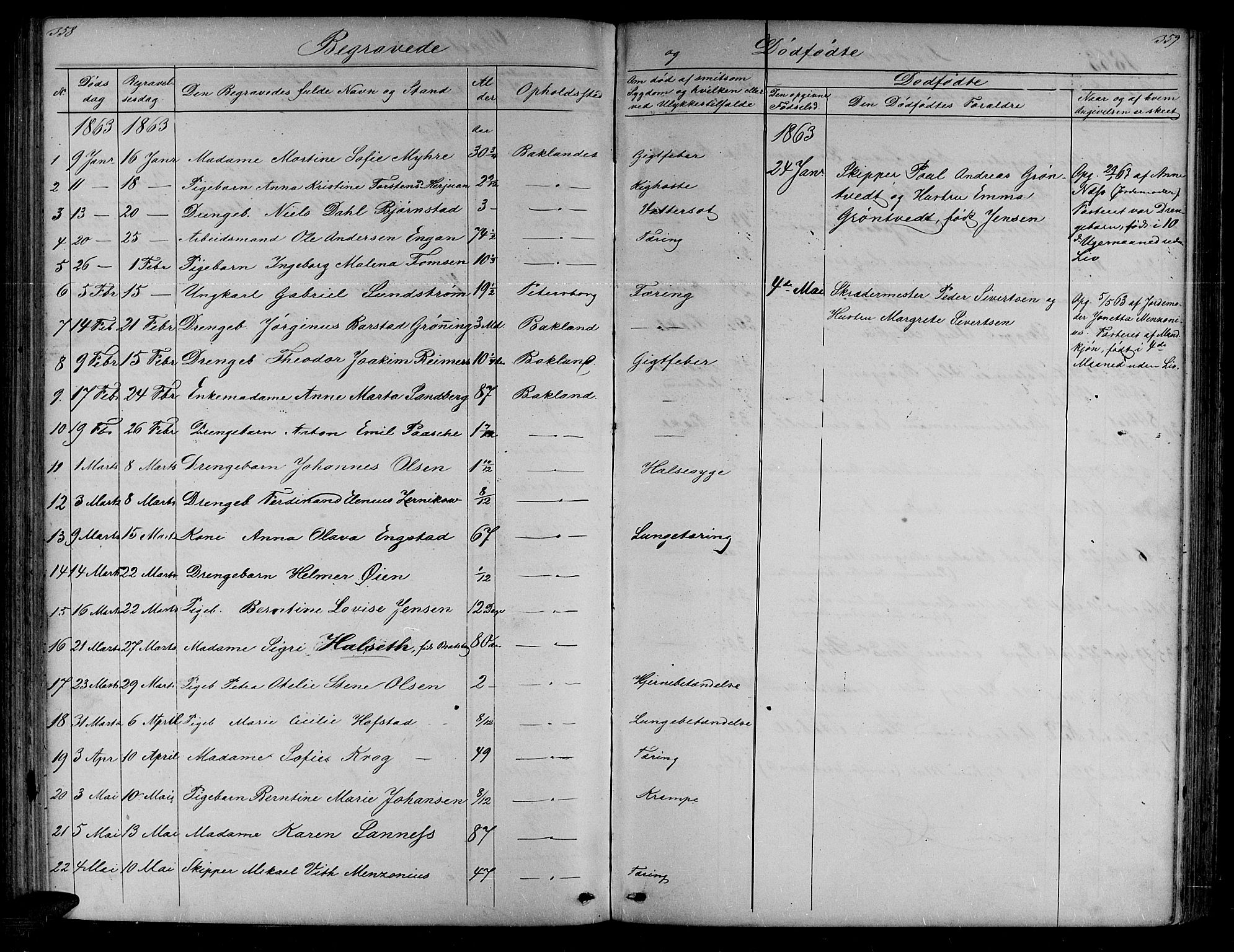 Ministerialprotokoller, klokkerbøker og fødselsregistre - Sør-Trøndelag, SAT/A-1456/604/L0219: Parish register (copy) no. 604C02, 1851-1869, p. 358-359