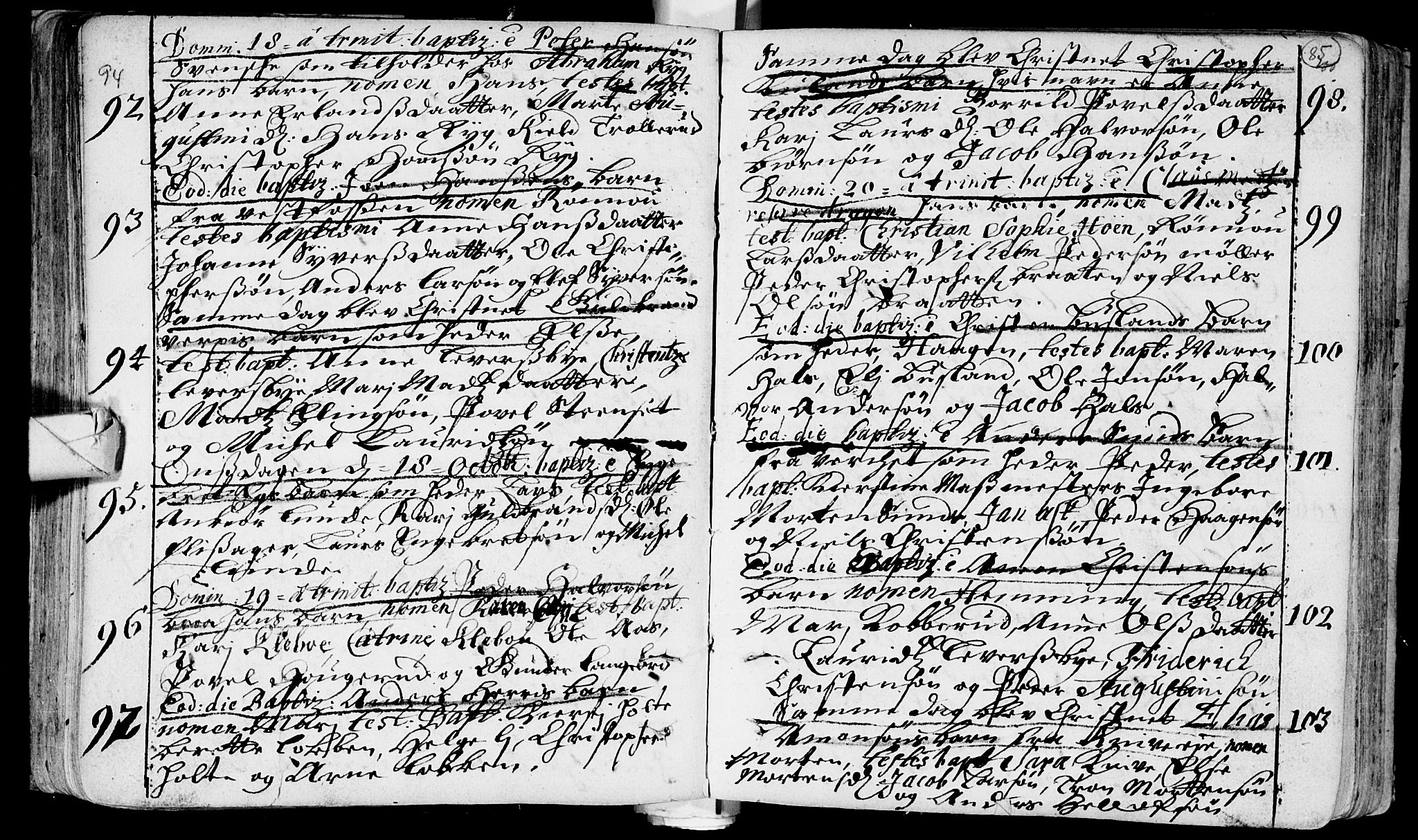 Eiker kirkebøker, AV/SAKO-A-4/F/Fa/L0002: Parish register (official) no. I 2, 1705-1724, p. 85