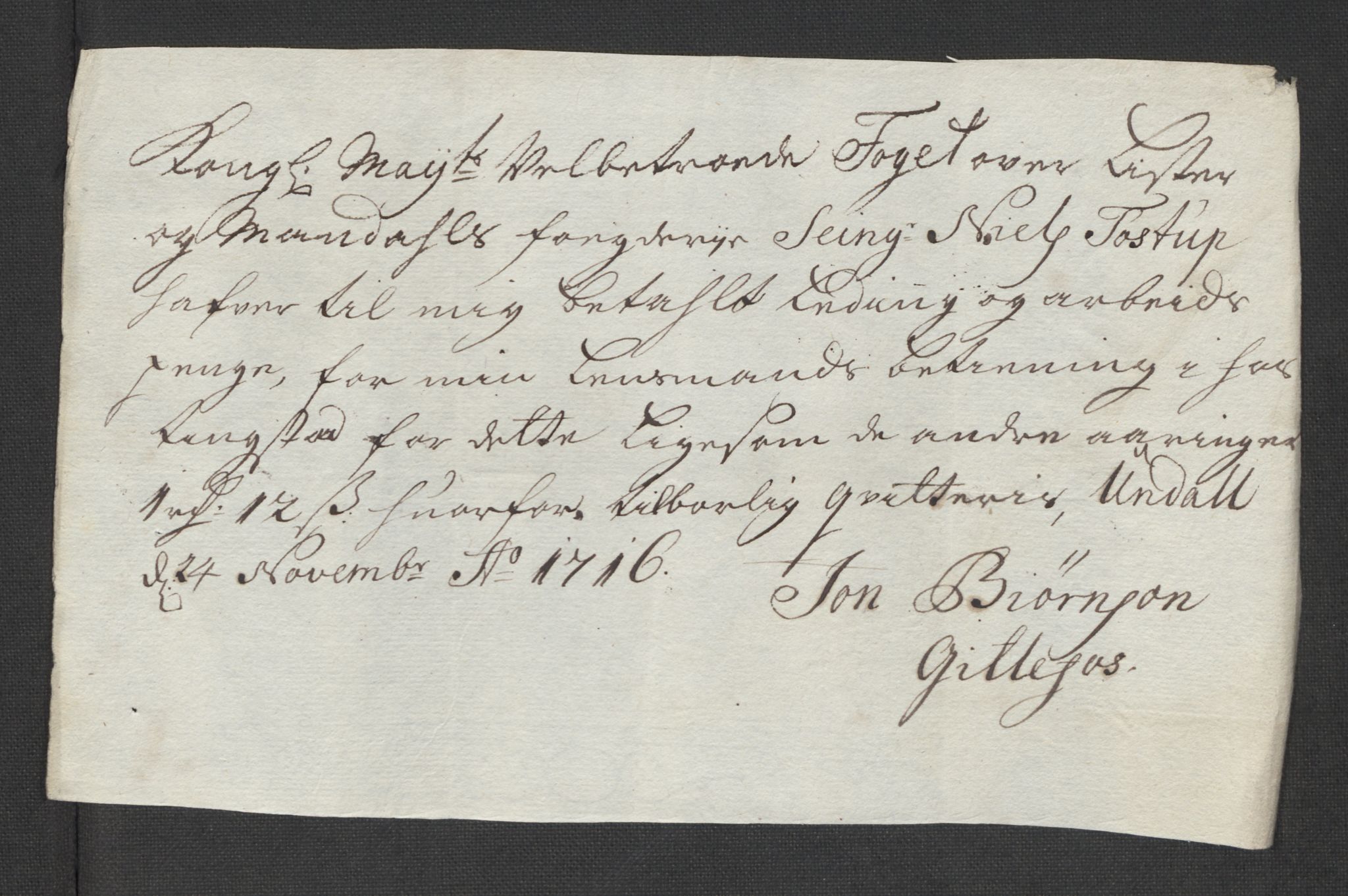 Rentekammeret inntil 1814, Reviderte regnskaper, Fogderegnskap, AV/RA-EA-4092/R43/L2560: Fogderegnskap Lista og Mandal, 1716, p. 210