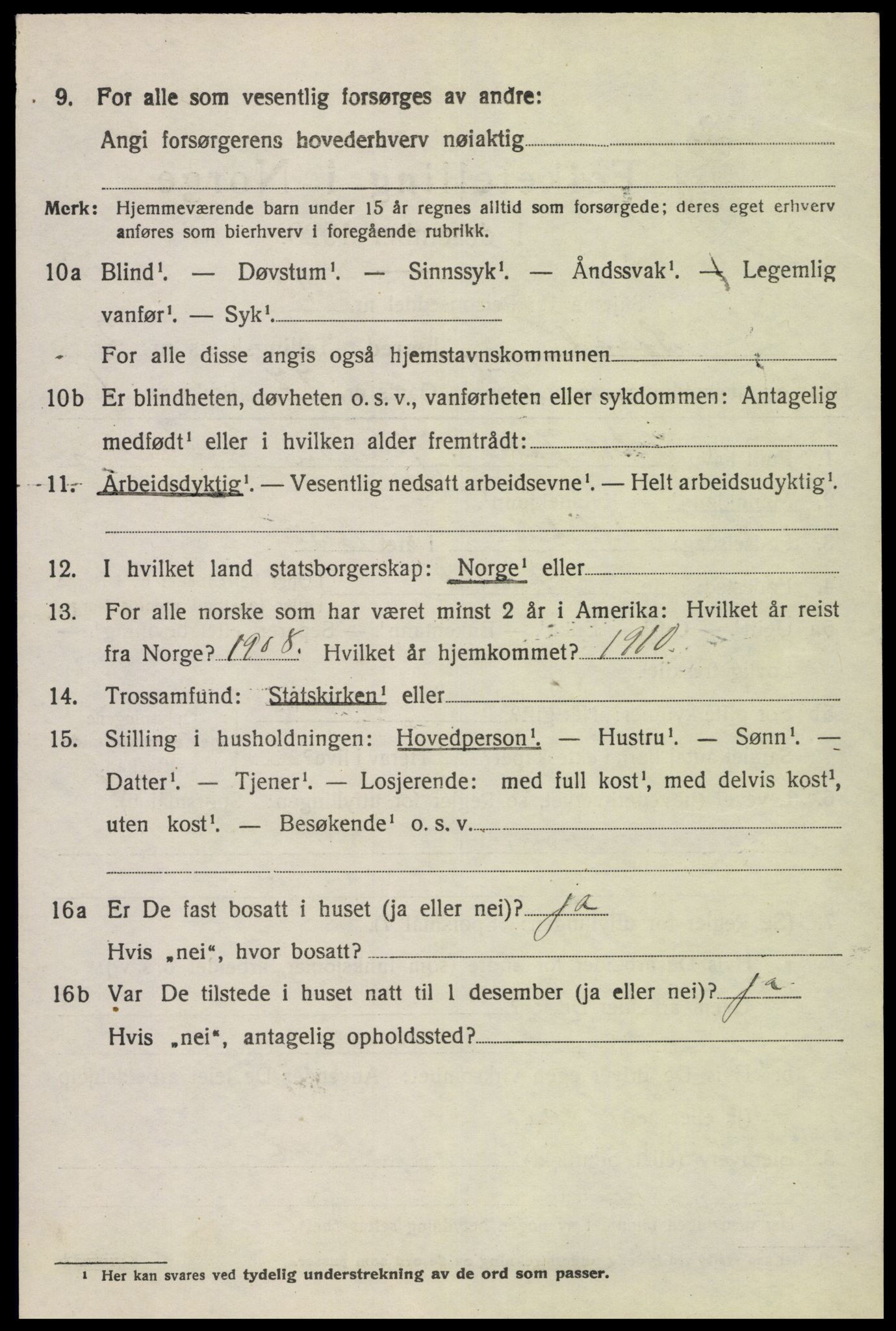 SAK, 1920 census for Spind, 1920, p. 1604