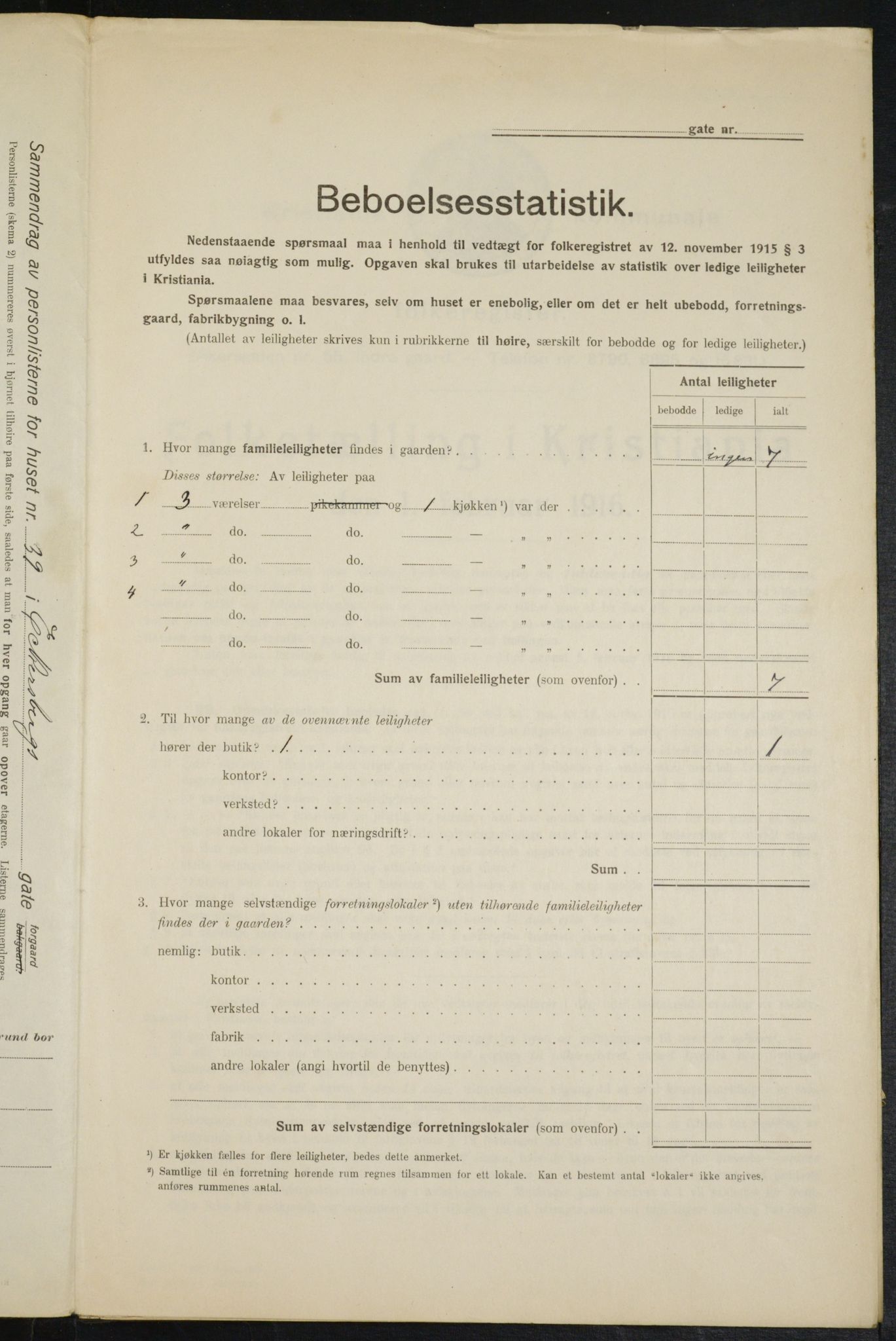 OBA, Municipal Census 1916 for Kristiania, 1916, p. 18765