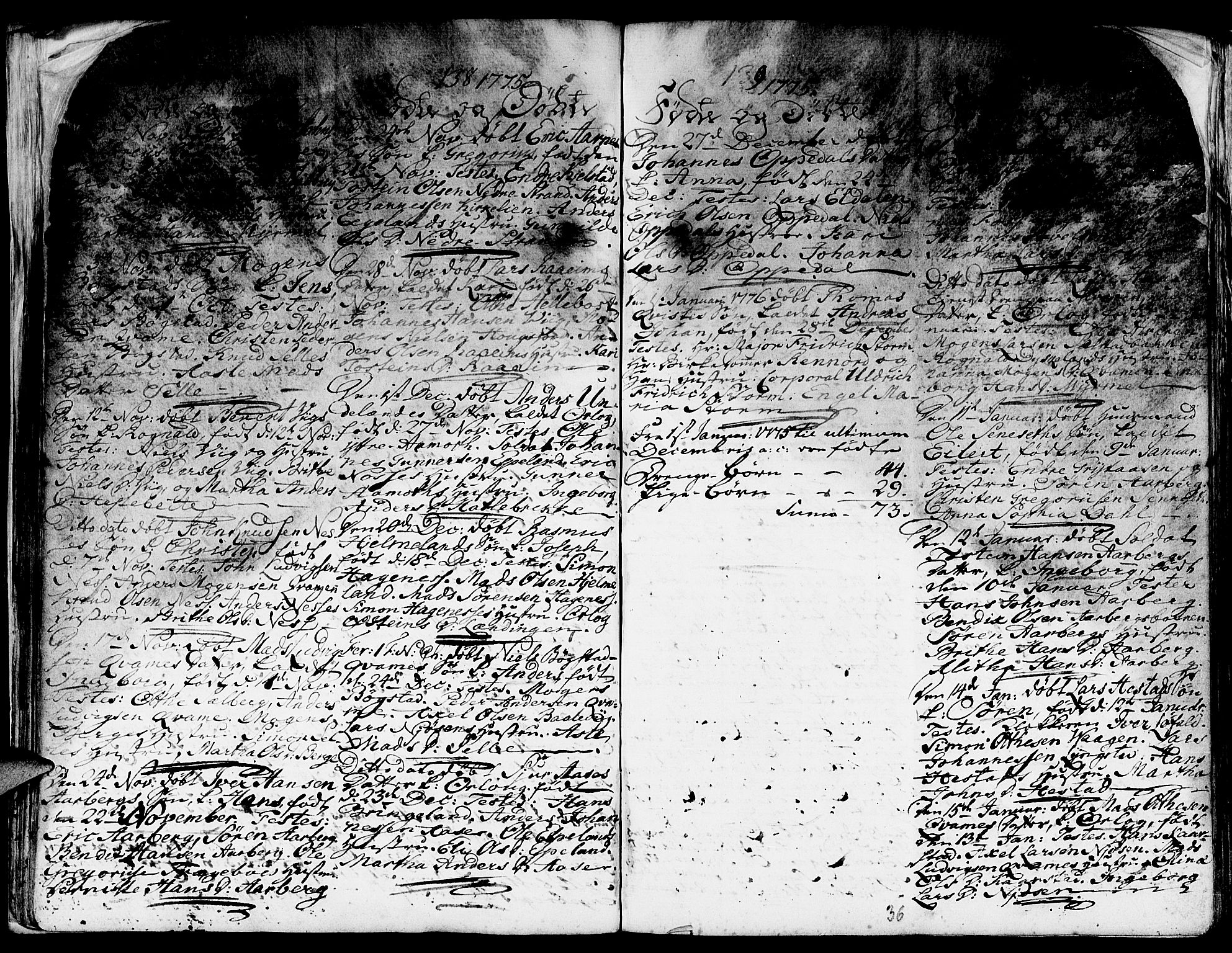 Gaular sokneprestembete, SAB/A-80001/H/Haa: Parish register (official) no. A 1, 1755-1785, p. 36