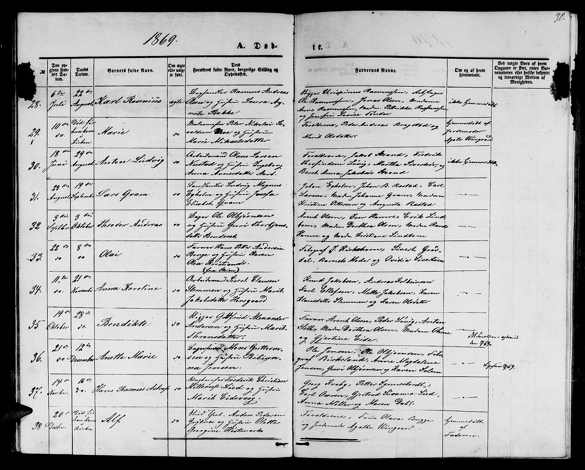 Ministerialprotokoller, klokkerbøker og fødselsregistre - Møre og Romsdal, AV/SAT-A-1454/558/L0701: Parish register (copy) no. 558C02, 1862-1879, p. 30