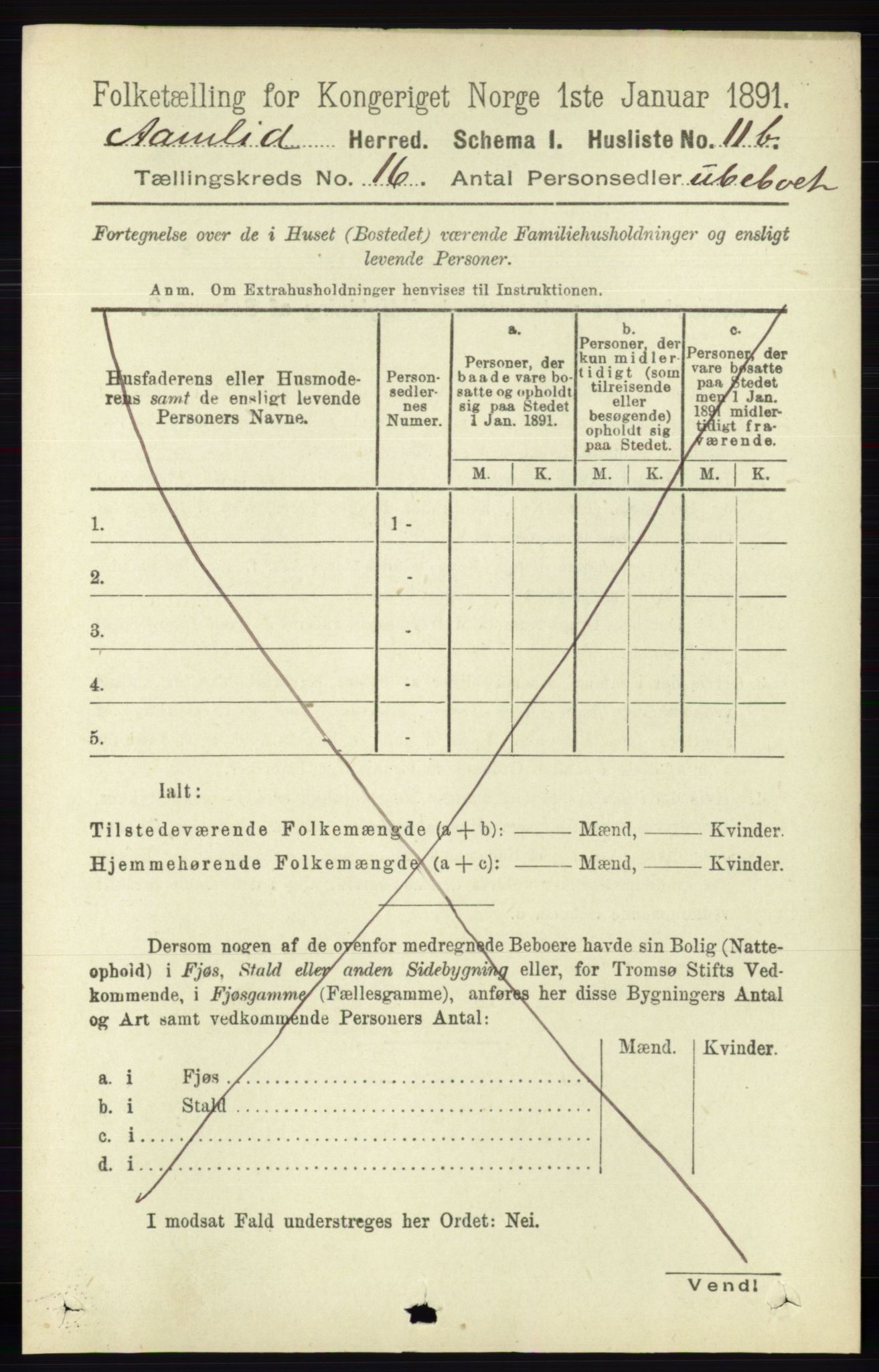 RA, 1891 census for 0929 Åmli, 1891, p. 2681