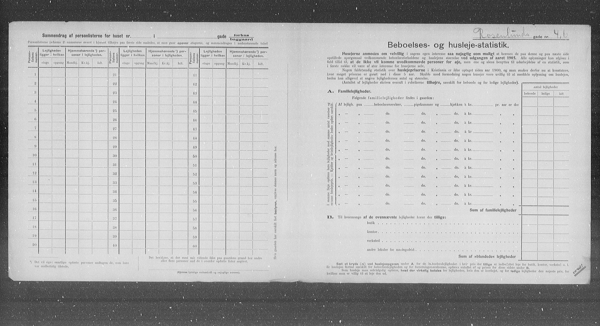 OBA, Municipal Census 1905 for Kristiania, 1905, p. 44301