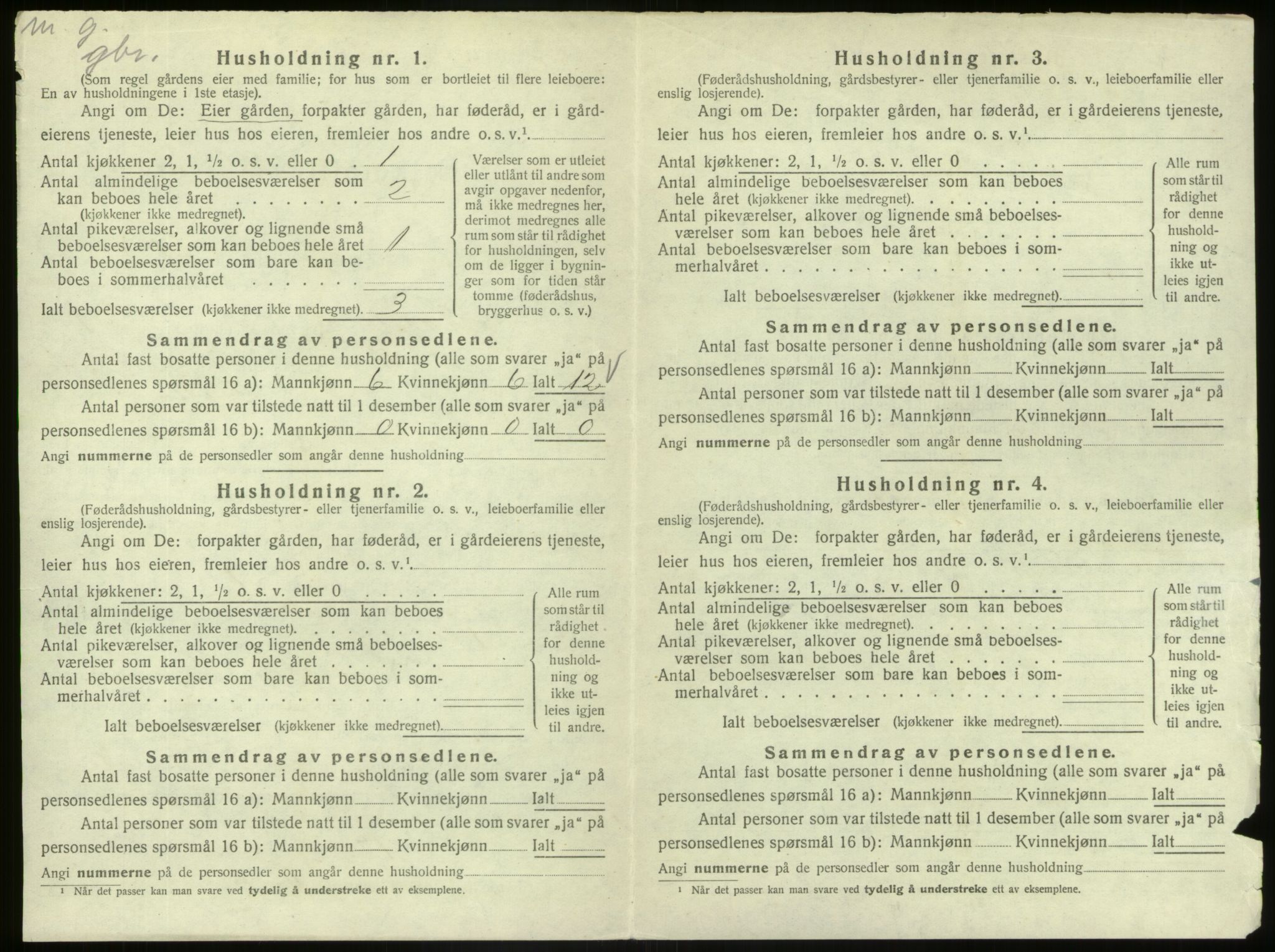 SAB, 1920 census for Hafslo, 1920, p. 157