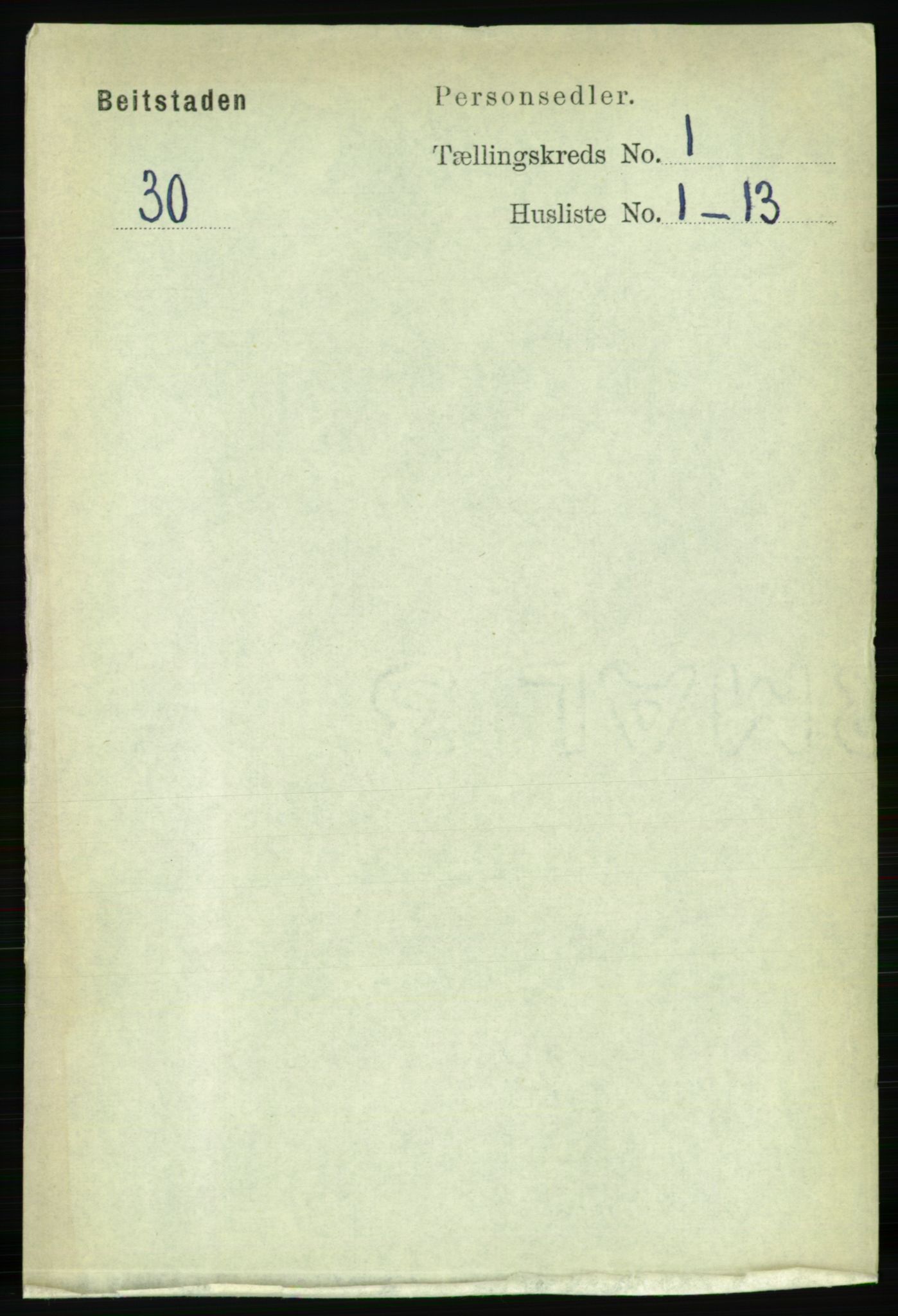 RA, 1891 census for 1727 Beitstad, 1891, p. 2154