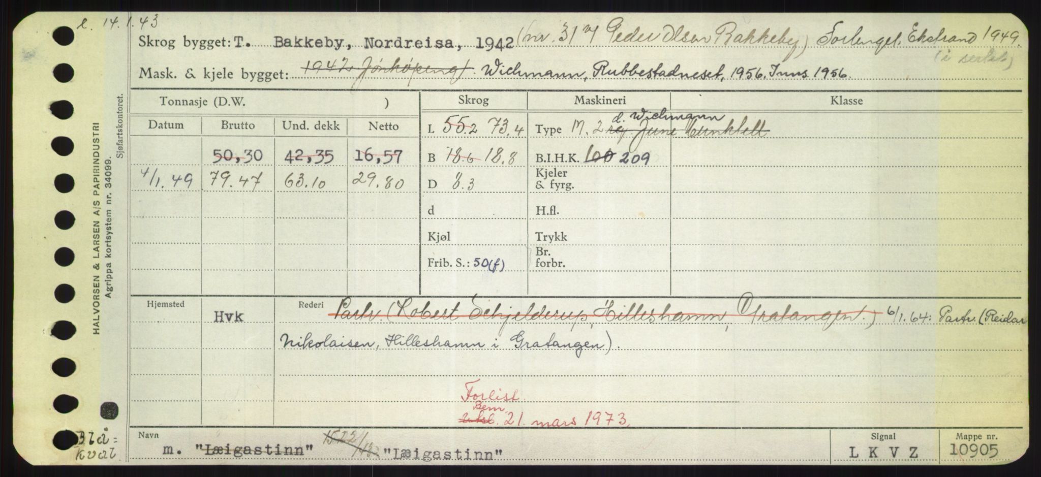 Sjøfartsdirektoratet med forløpere, Skipsmålingen, RA/S-1627/H/Hd/L0023: Fartøy, Lia-Løv, p. 521