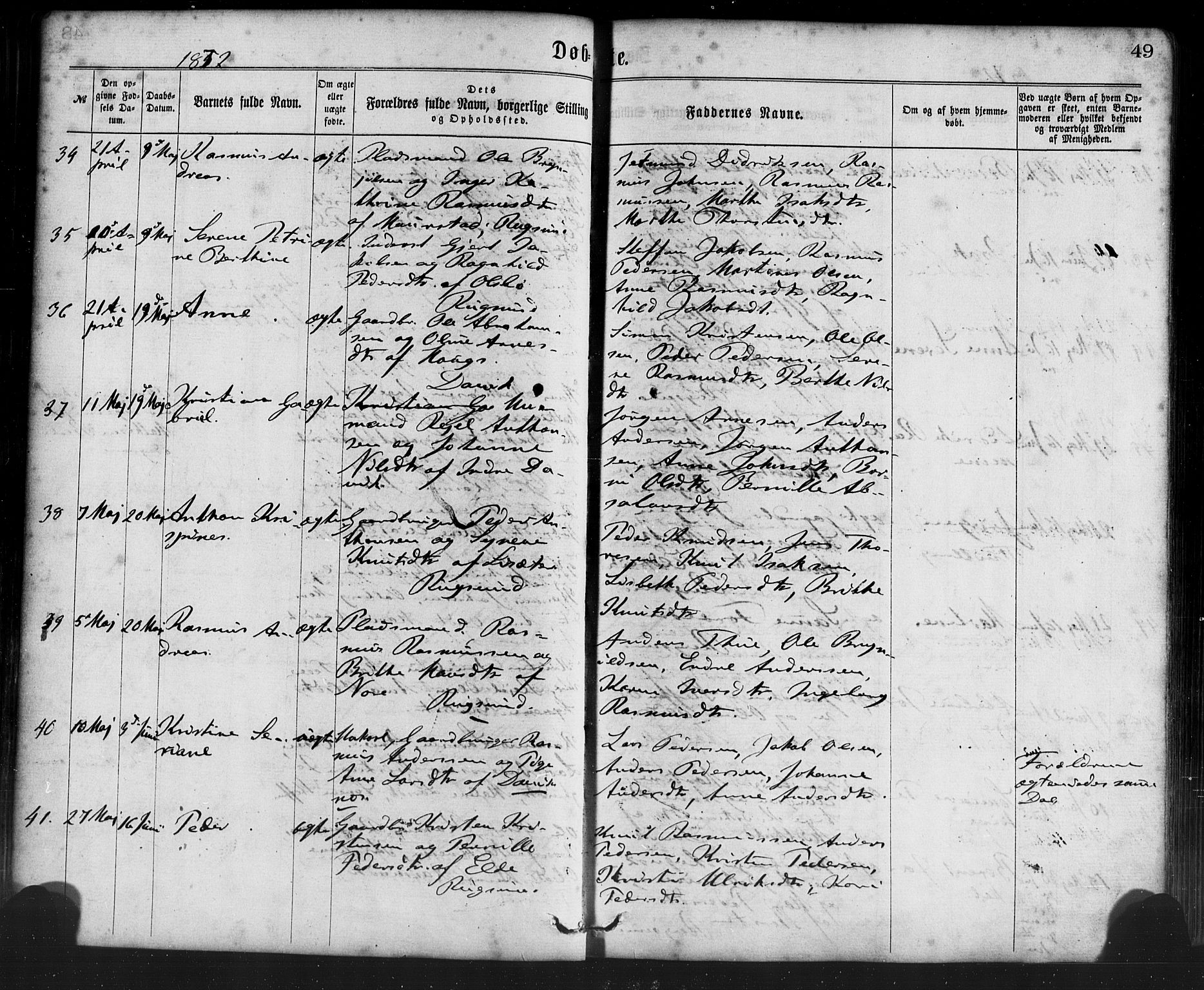 Davik sokneprestembete, AV/SAB-A-79701/H/Haa/Haaa/L0006: Parish register (official) no. A 6, 1867-1881, p. 49