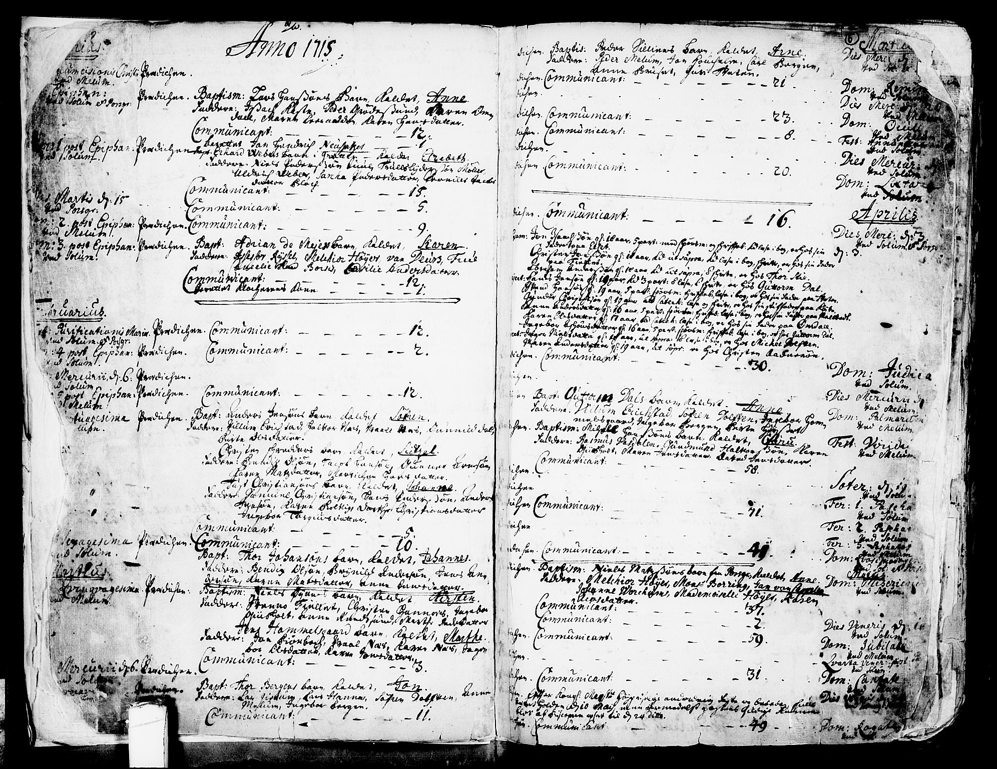 Solum kirkebøker, SAKO/A-306/F/Fa/L0002: Parish register (official) no. I 2, 1713-1761, p. 5