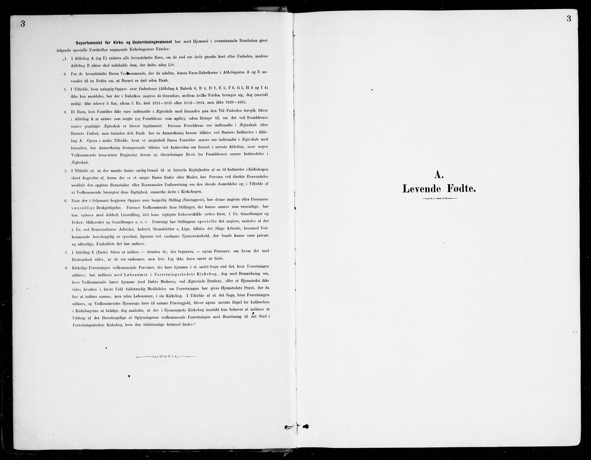 Haus sokneprestembete, AV/SAB-A-75601/H/Haa/Haad/L0001: Parish register (official) no. D 1, 1887-1898, p. 3