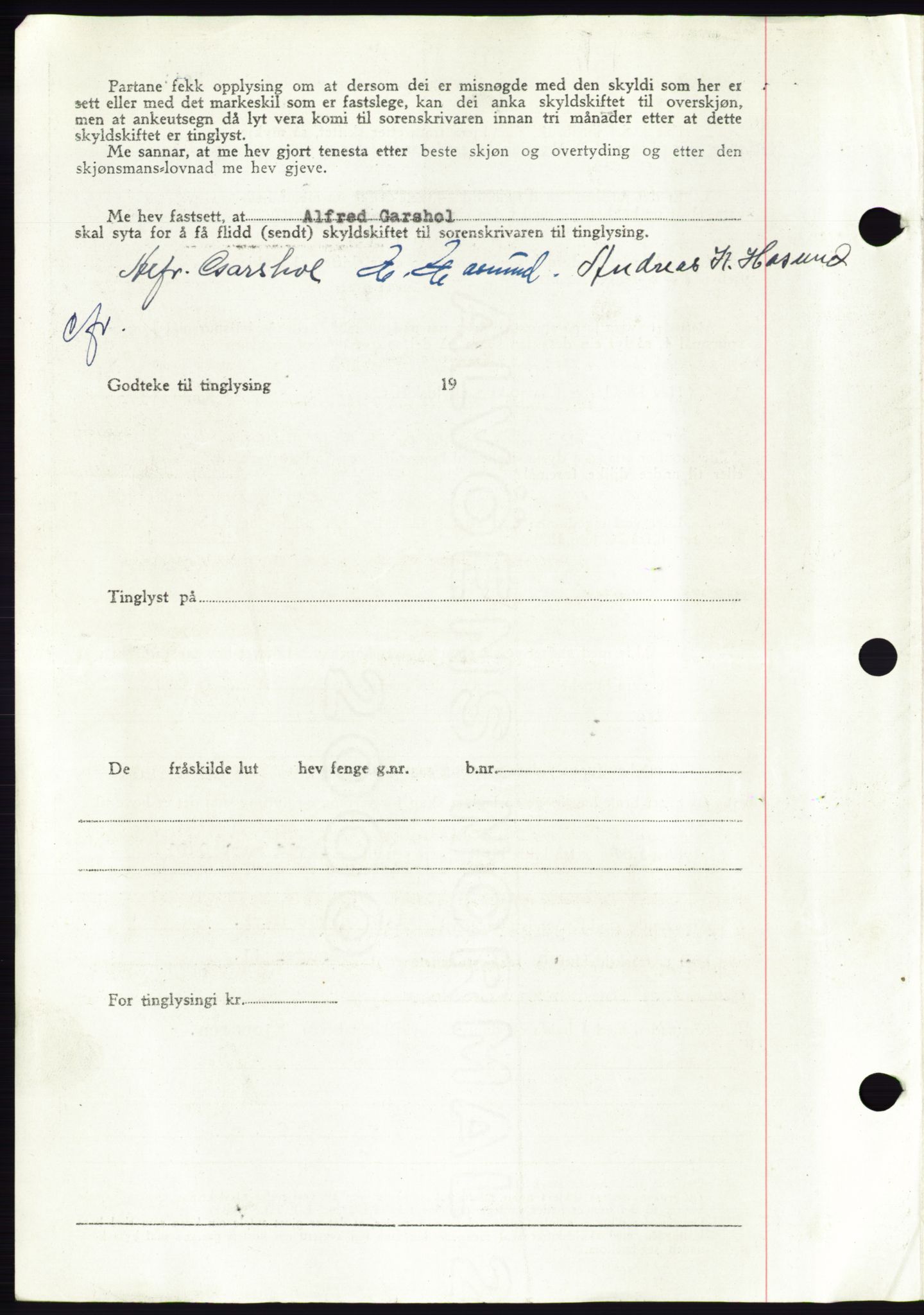 Søre Sunnmøre sorenskriveri, AV/SAT-A-4122/1/2/2C/L0083: Mortgage book no. 9A, 1948-1949, Diary no: : 1240/1948