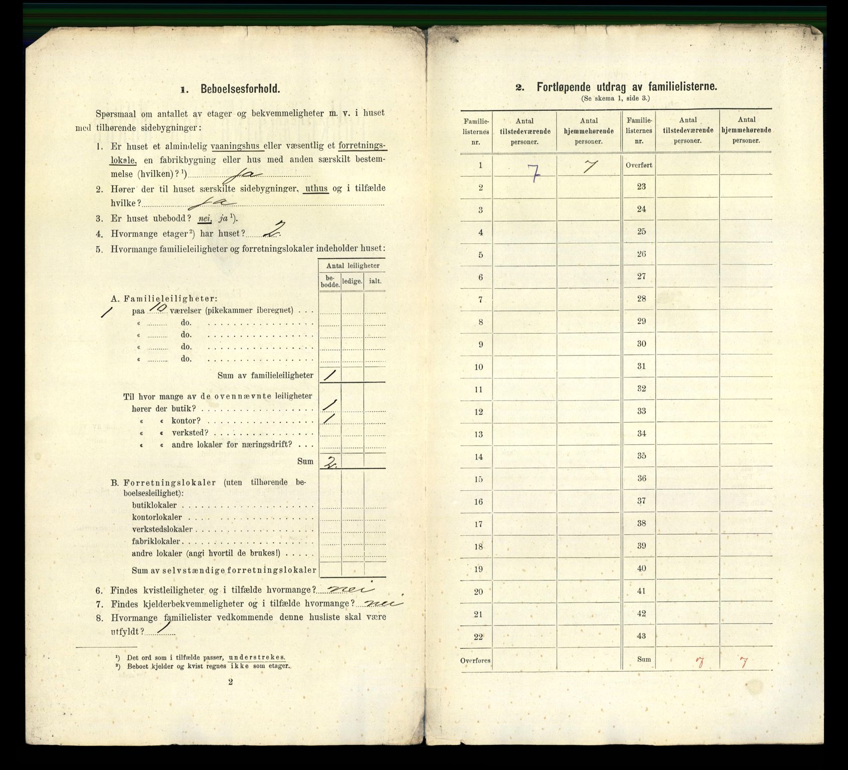 RA, 1910 census for Steinkjer, 1910, p. 287