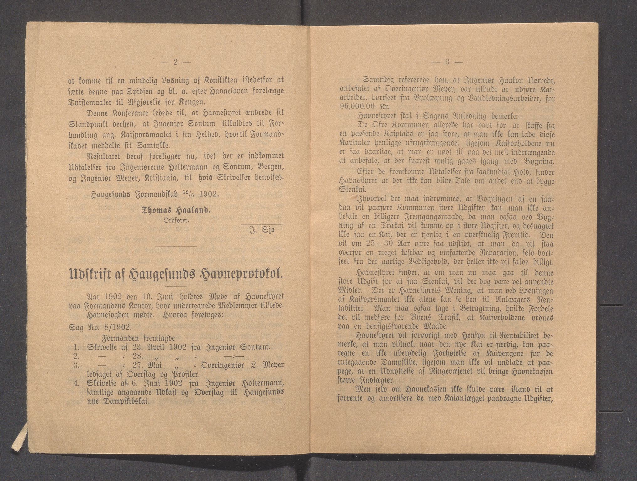 Haugesund kommune - Formannskapet og Bystyret, IKAR/A-740/A/Abb/L0001: Bystyreforhandlinger, 1889-1907, p. 309