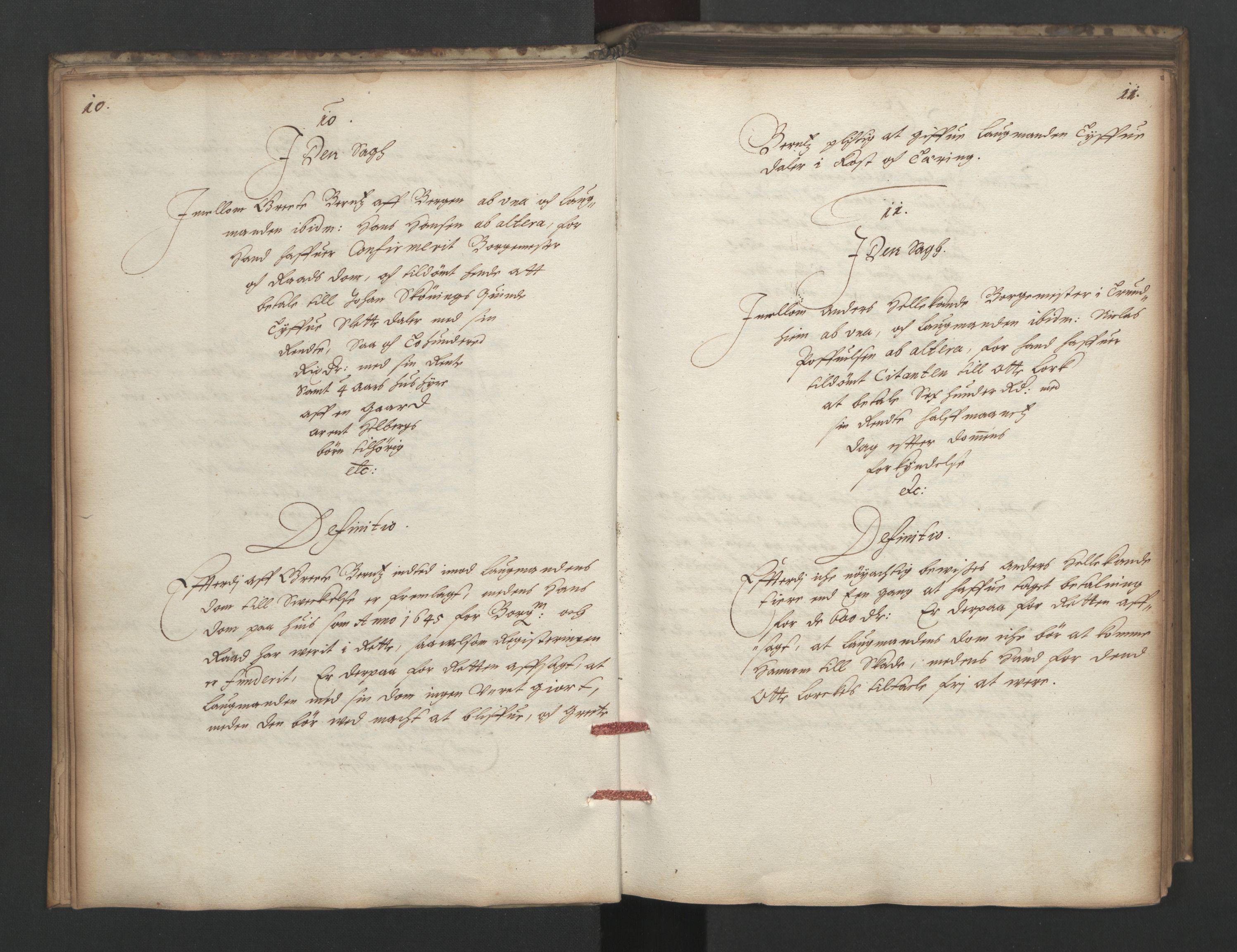 Herredagen 1539-1664  (Kongens Retterting), AV/RA-EA-2882/A/L0023: Avsiktsbok   Stevningsbok, 1656, p. 10-11