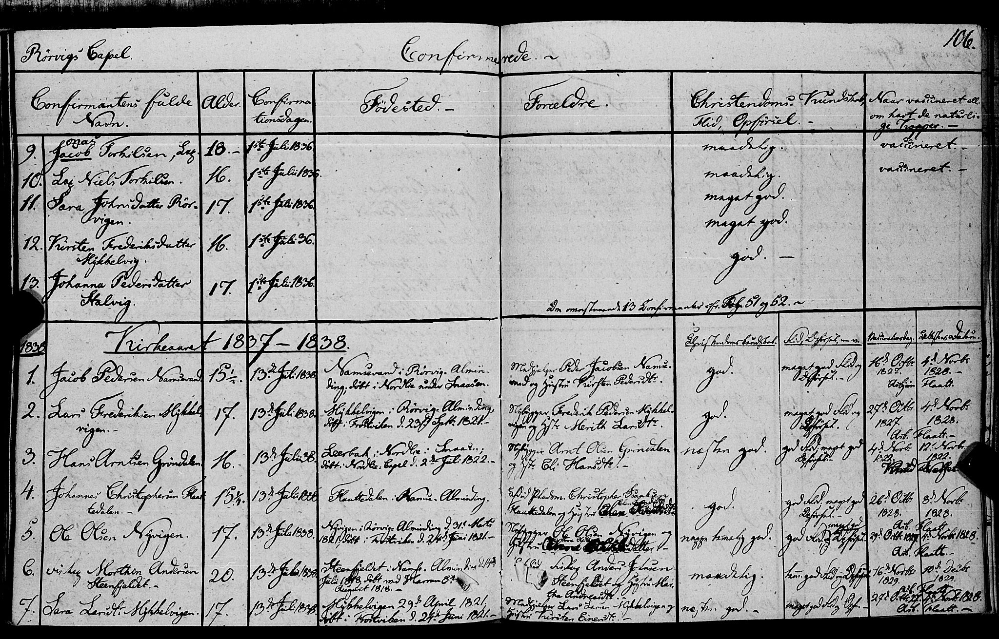Ministerialprotokoller, klokkerbøker og fødselsregistre - Nord-Trøndelag, SAT/A-1458/762/L0538: Parish register (official) no. 762A02 /1, 1833-1879, p. 106