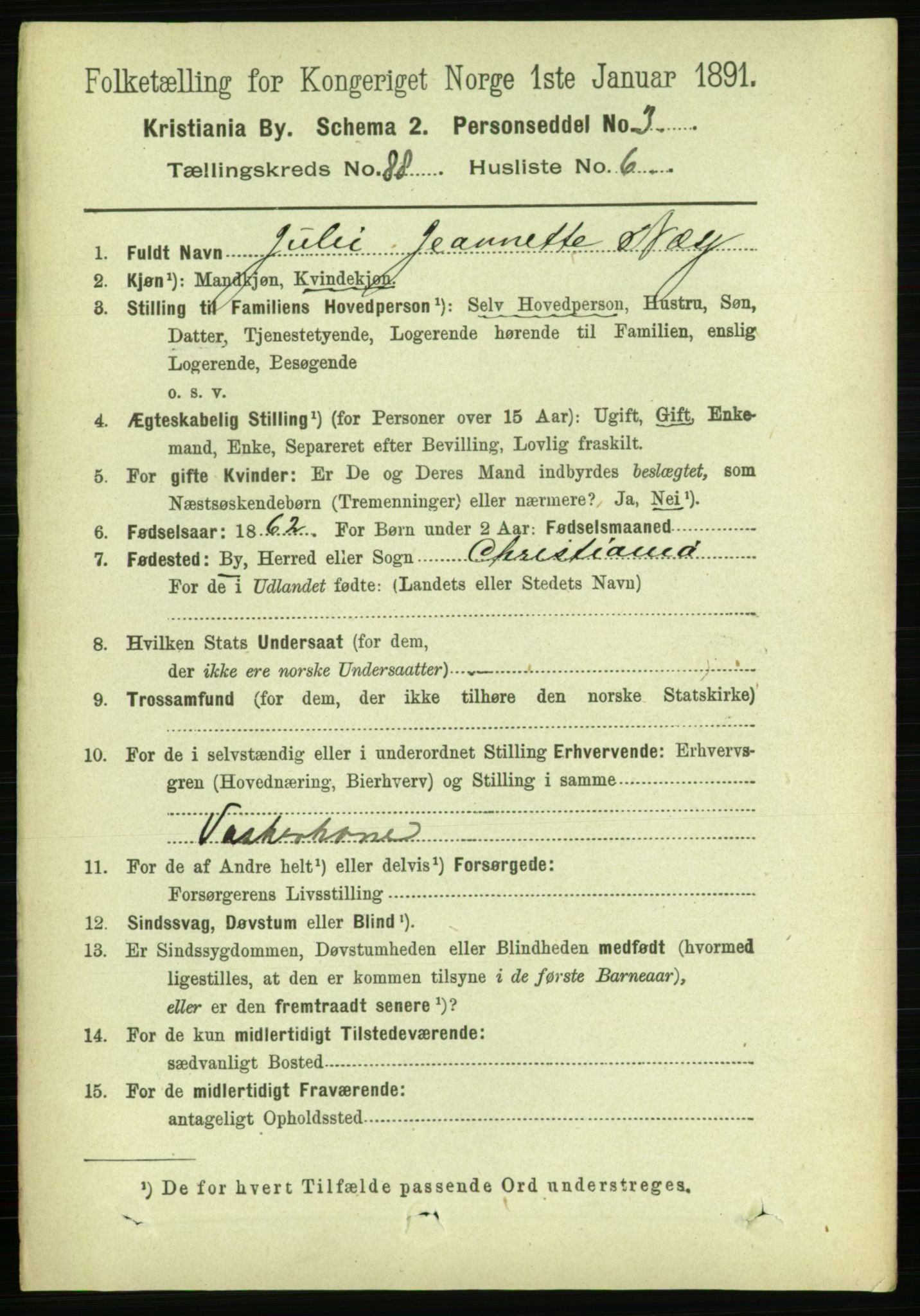 RA, 1891 census for 0301 Kristiania, 1891, p. 43870