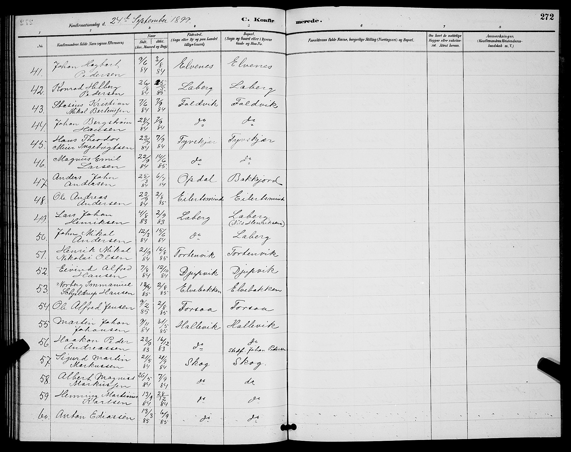 Ibestad sokneprestembete, AV/SATØ-S-0077/H/Ha/Hab/L0008klokker: Parish register (copy) no. 8, 1890-1903, p. 272